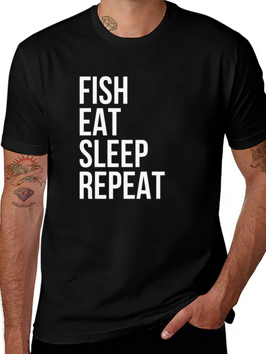 Fish Eat Sleep Repeat Funny Fishing T-Shirt