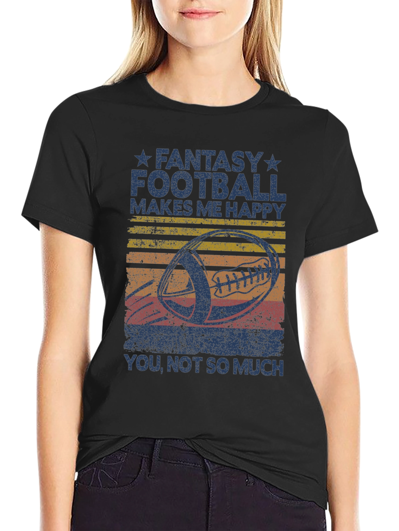 Fantasy Football Makes Me Happy T-Shirt