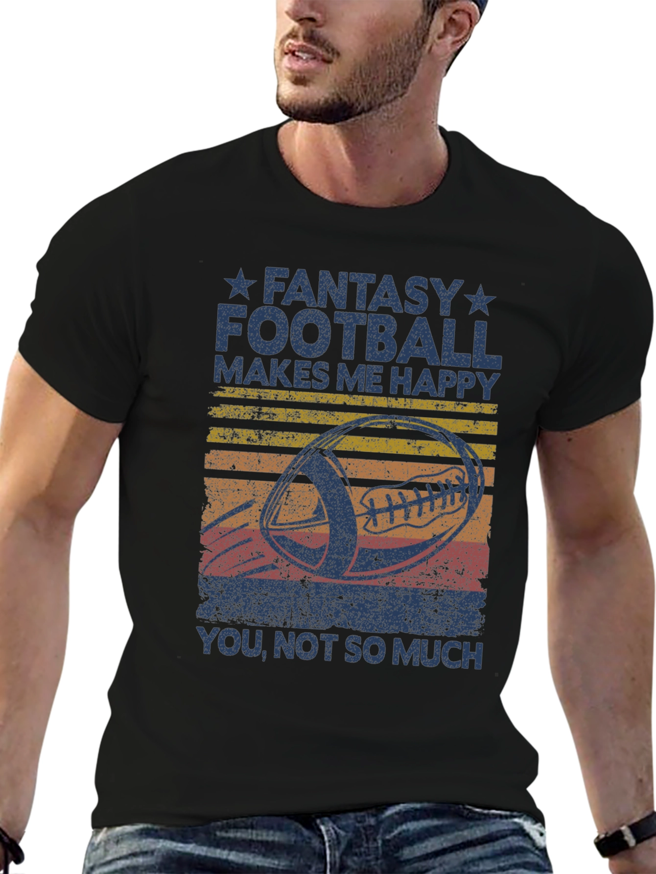 Fantasy Football Makes Me Happy T-Shirt