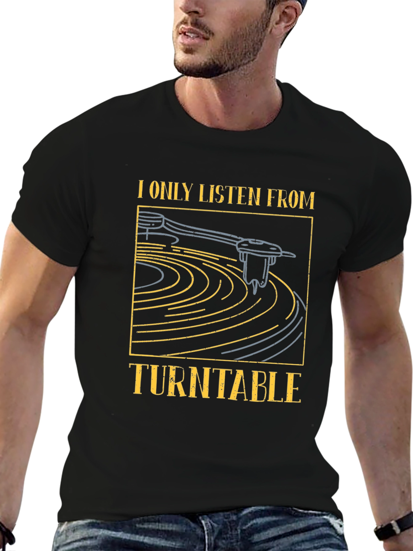 Turntable Graphic Tee - Music Lover T-Shirt