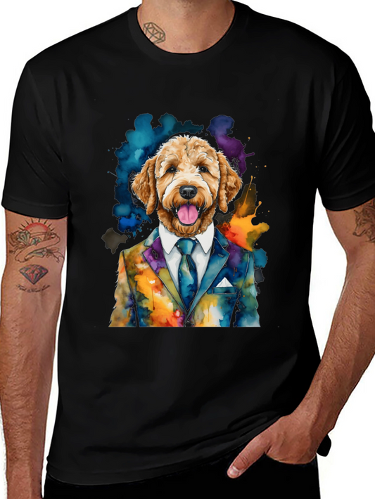 Dog in Suit Graphic T-Shirt