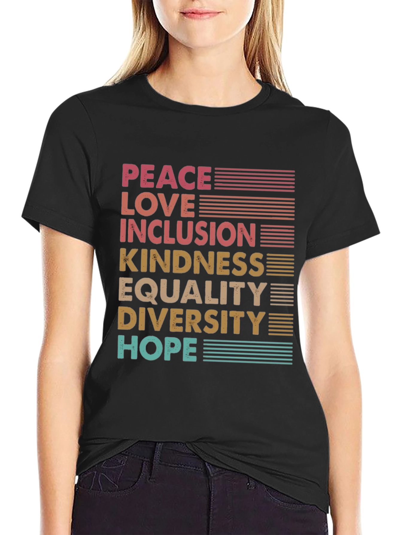 Peace Love Inclusion Graphic Tee