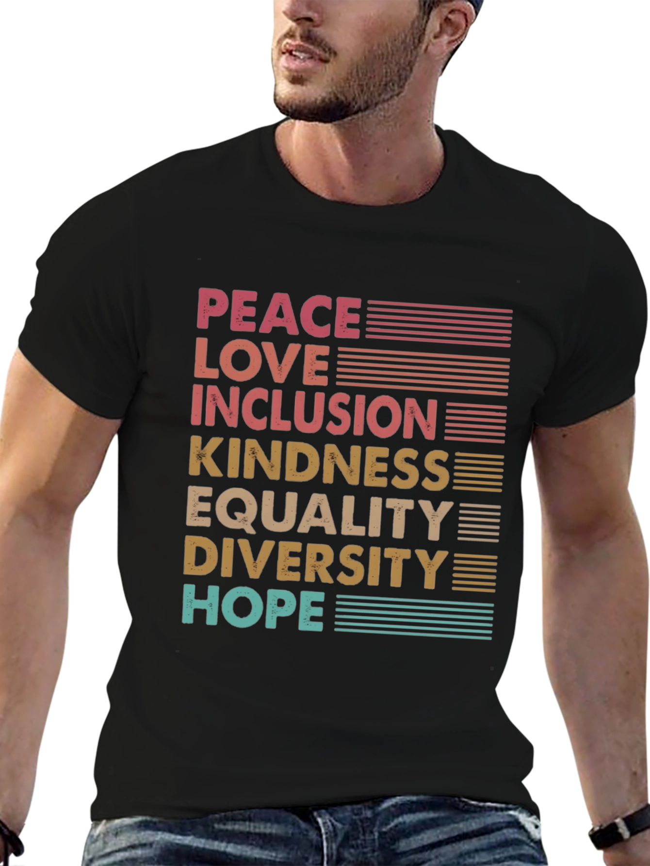 Peace Love Inclusion Graphic Tee