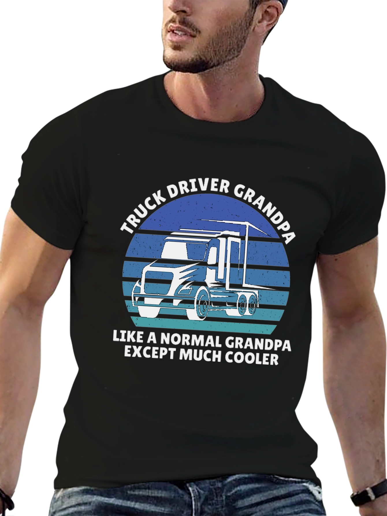Truck Driver Grandpa T-Shirt - Cool Grandpa Tee