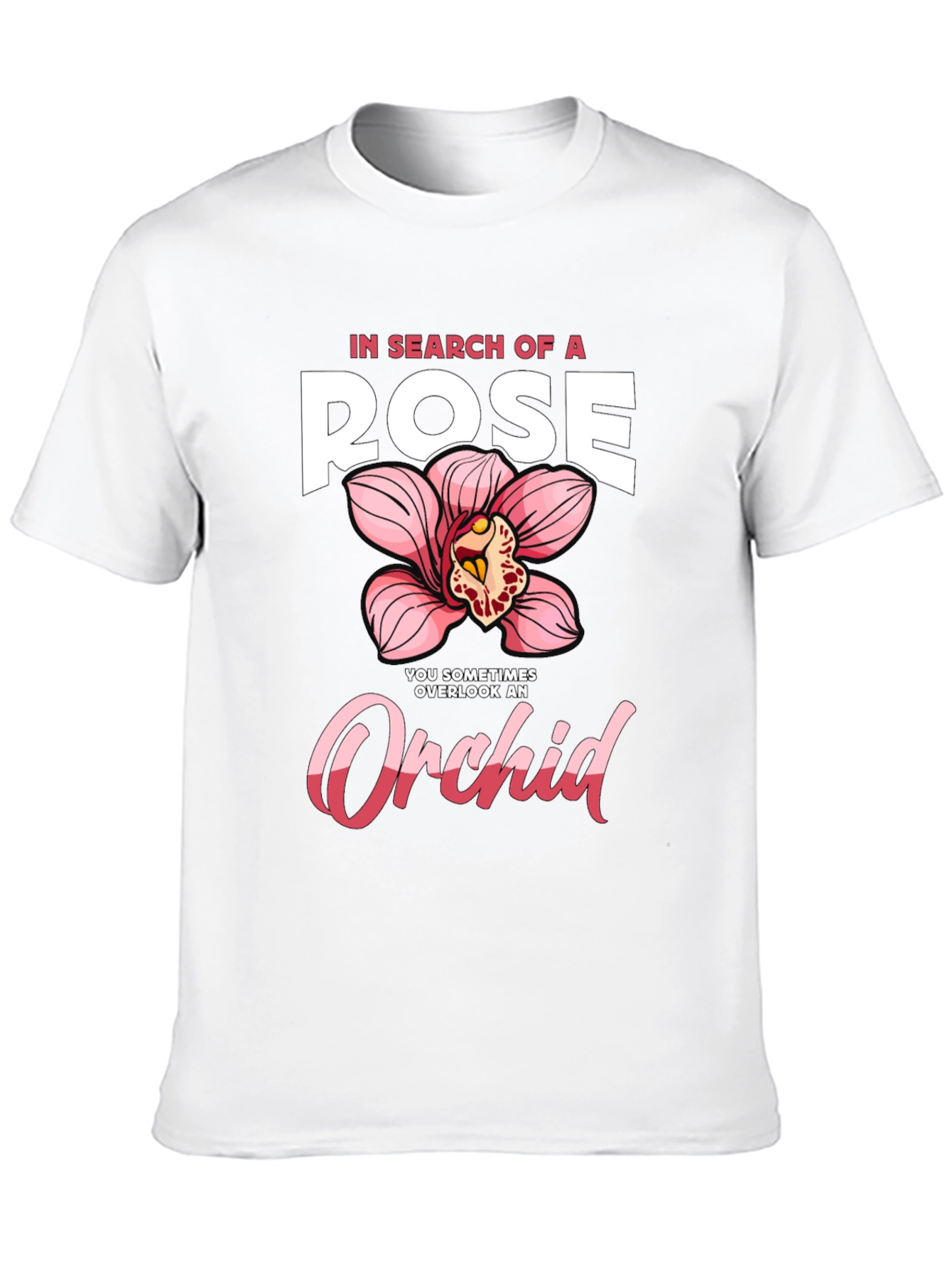In Search of a Rose Orchid Graphic T-Shirt