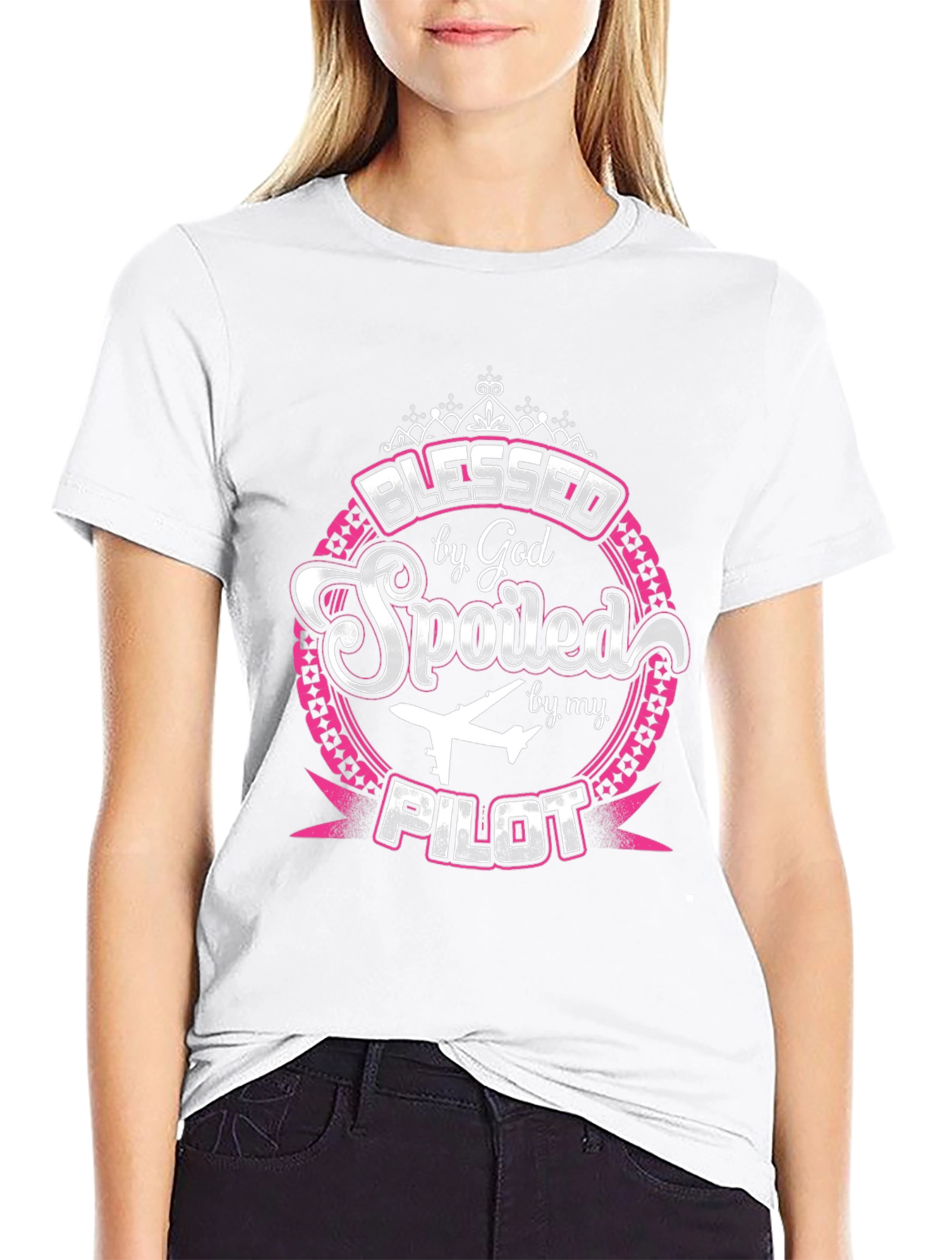 Blessed by God Spoiled by my Pilot T-Shirt