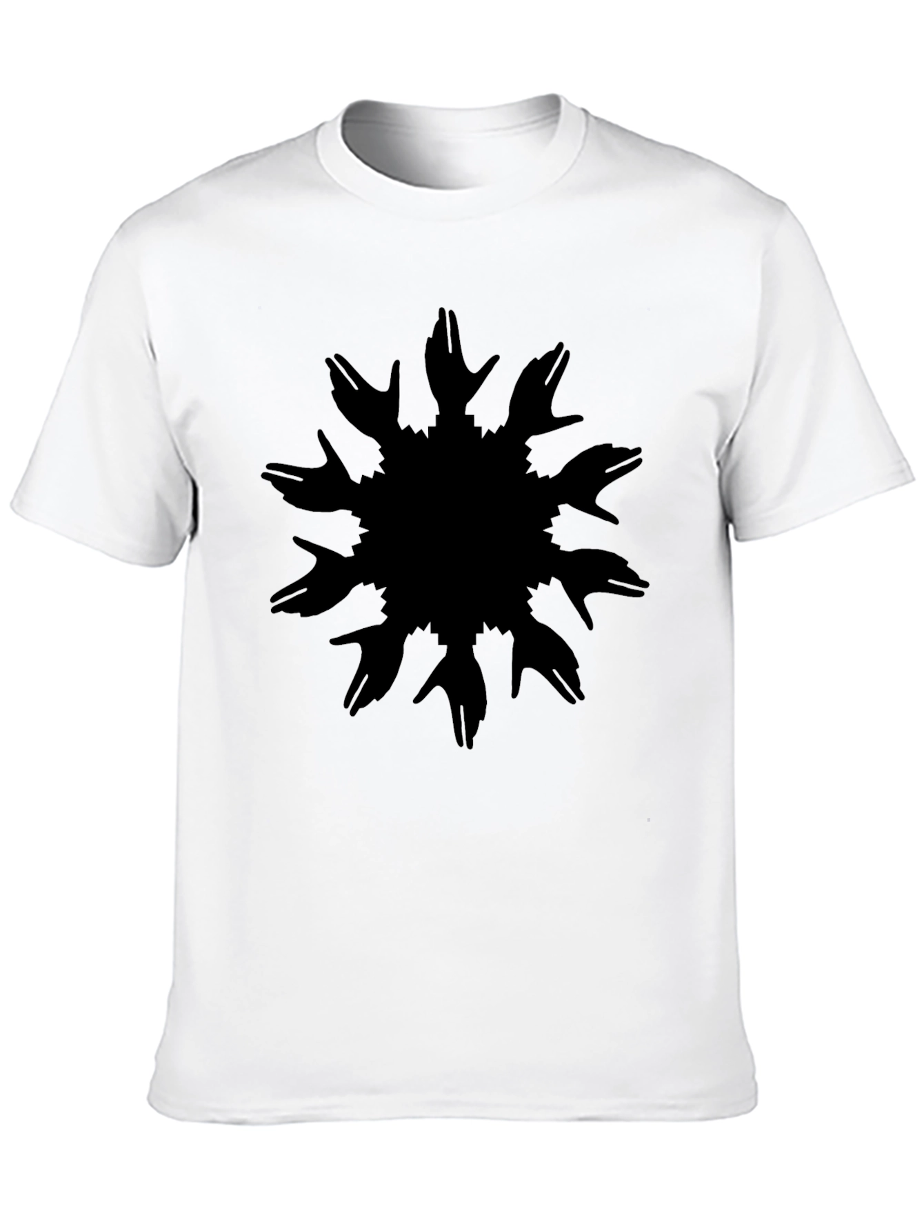 Hand Circle Black Tee - Unique Graphic Design
