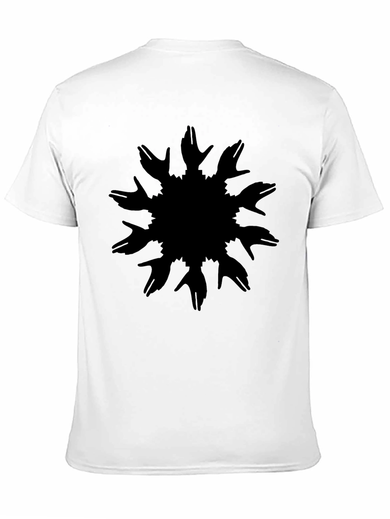Hand Circle Black Tee - Unique Graphic Design