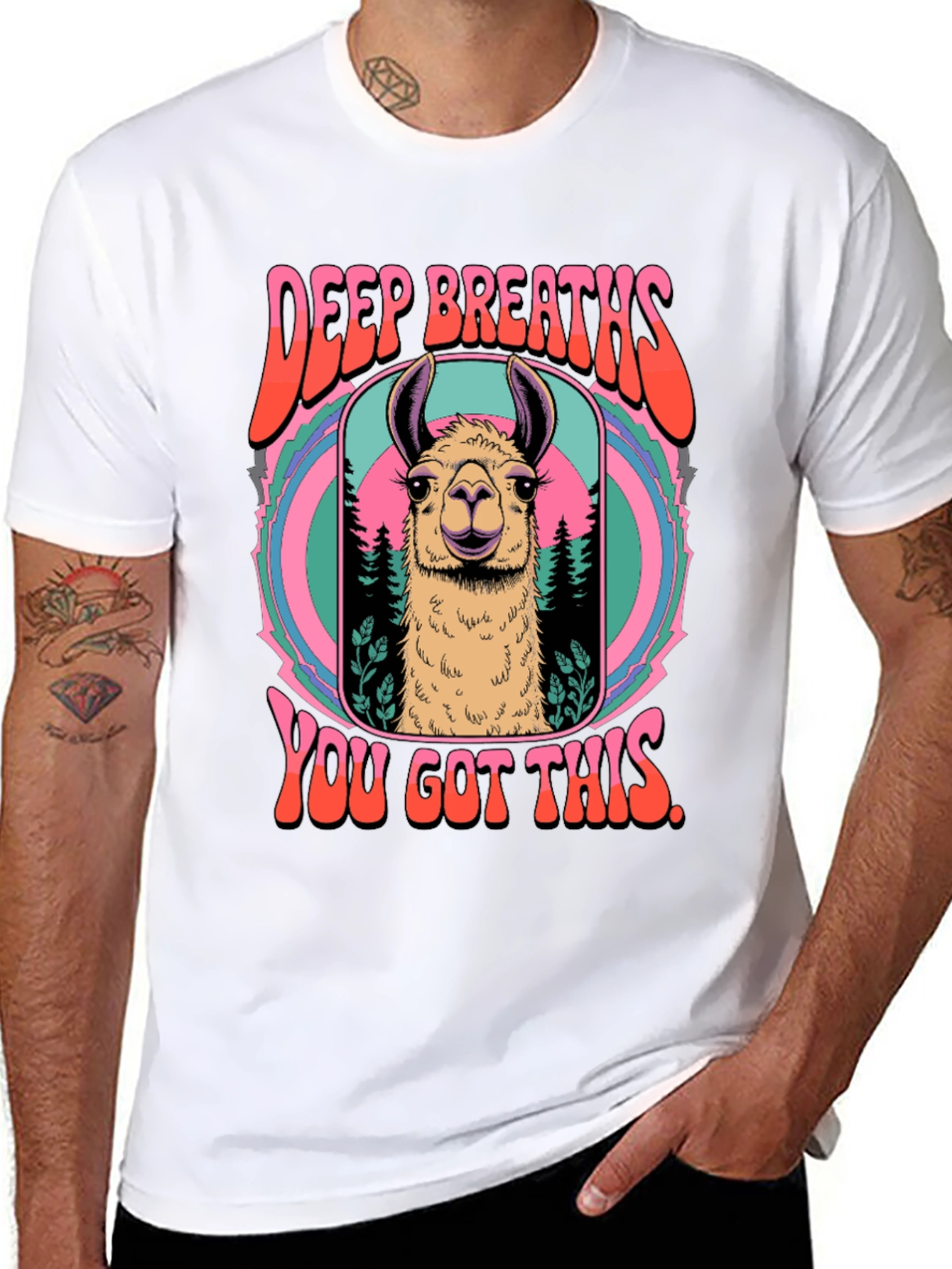 Deep Breaths Llama T-Shirt