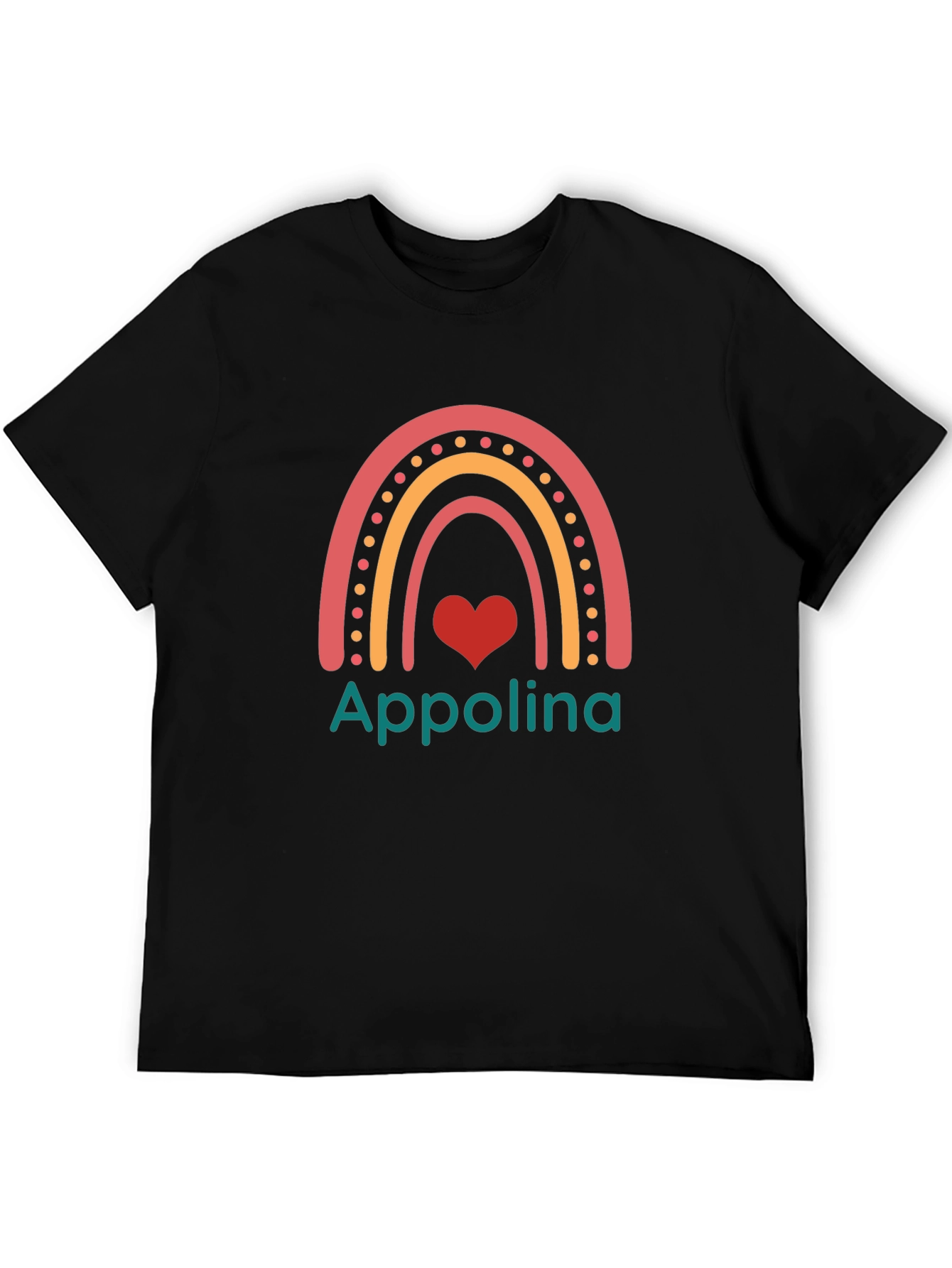 Appolina Rainbow Heart Graphic Tee
