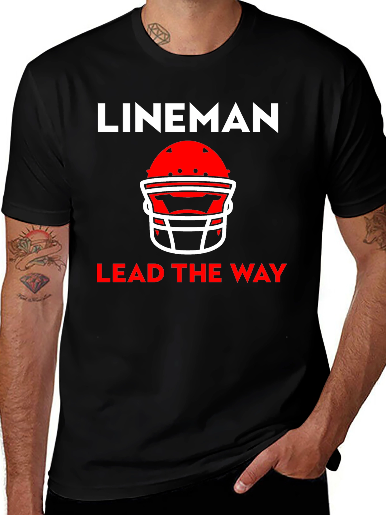Lineman Lead The Way Football T-Shirt