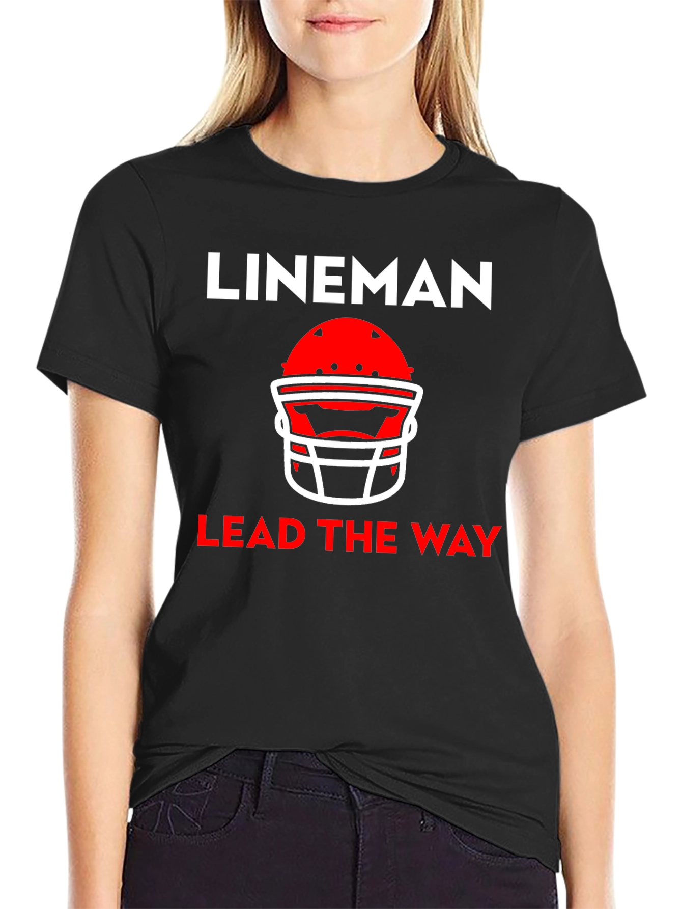 Lineman Lead The Way Football T-Shirt