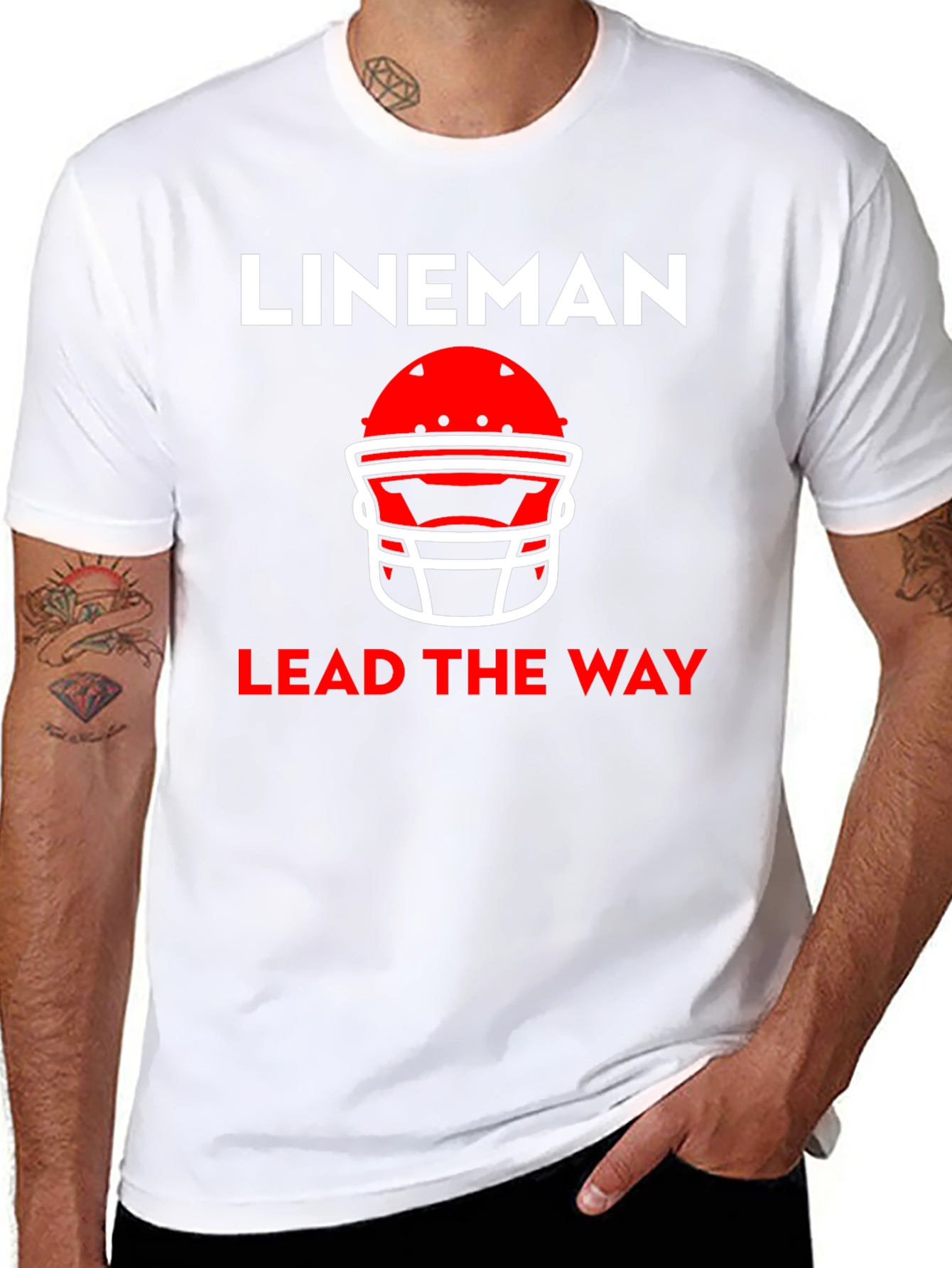 Lineman Lead The Way Football T-Shirt