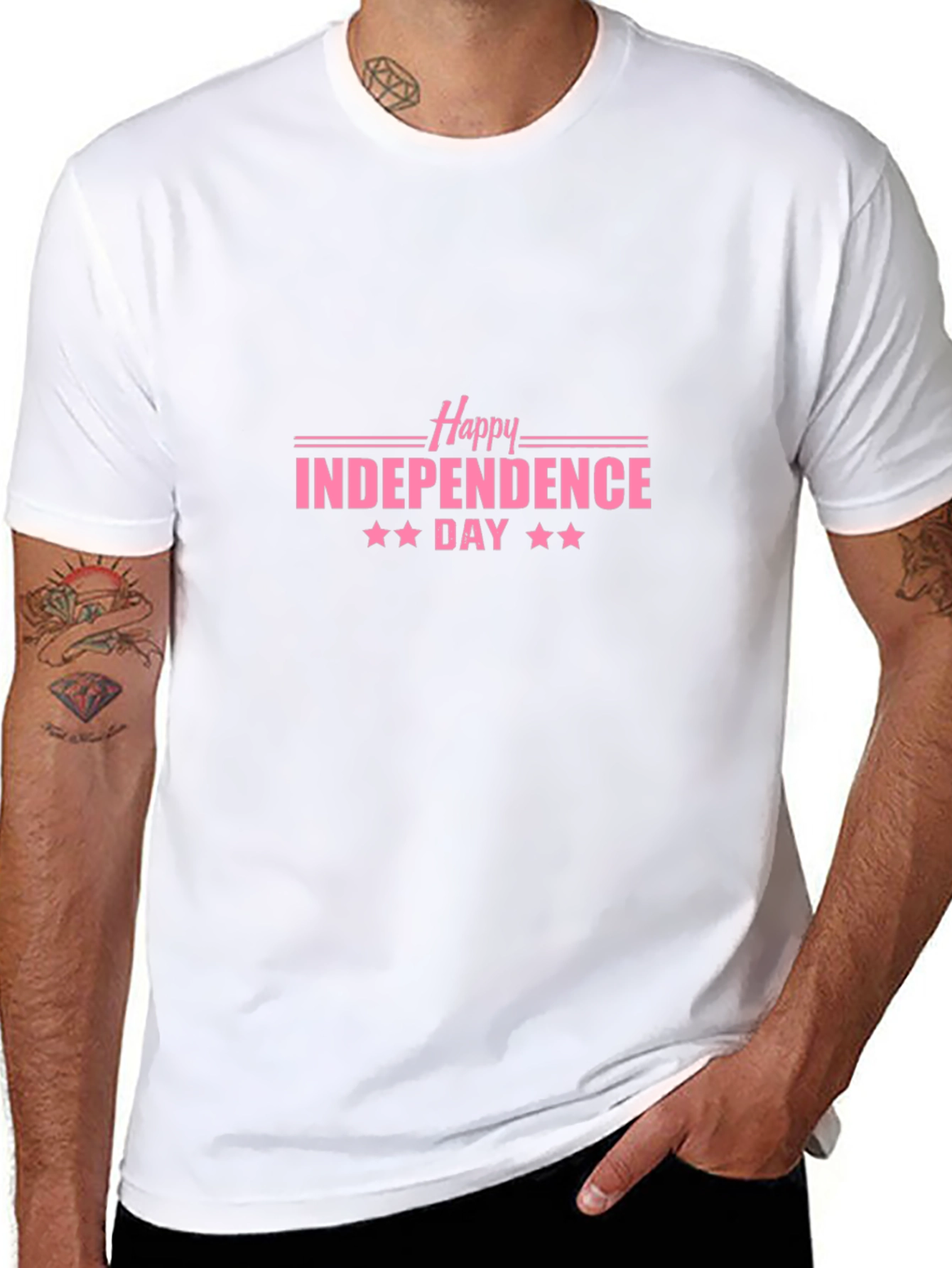 Happy Independence Day T-Shirt - Black