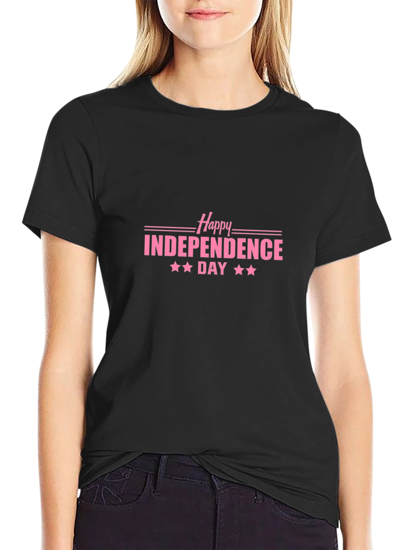 Happy Independence Day T-Shirt - Black