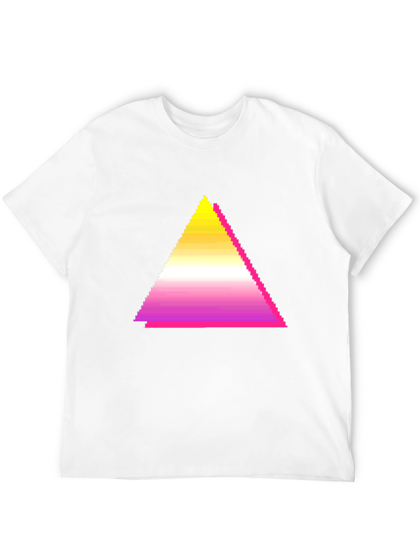 Pixel Gradient Triangle Graphic T-Shirt