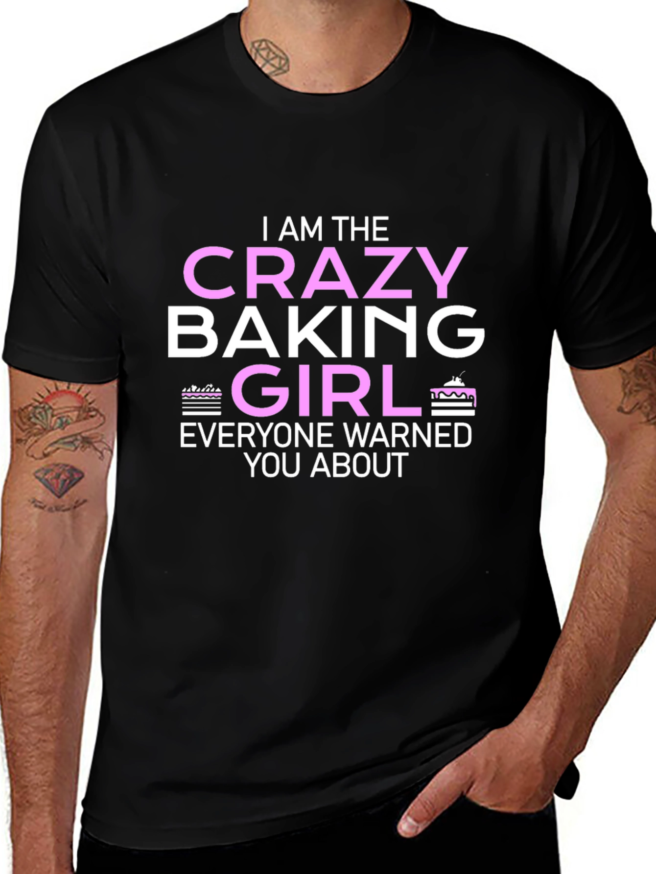 Crazy Baking Girl T-Shirt - Novelty Graphic Tee