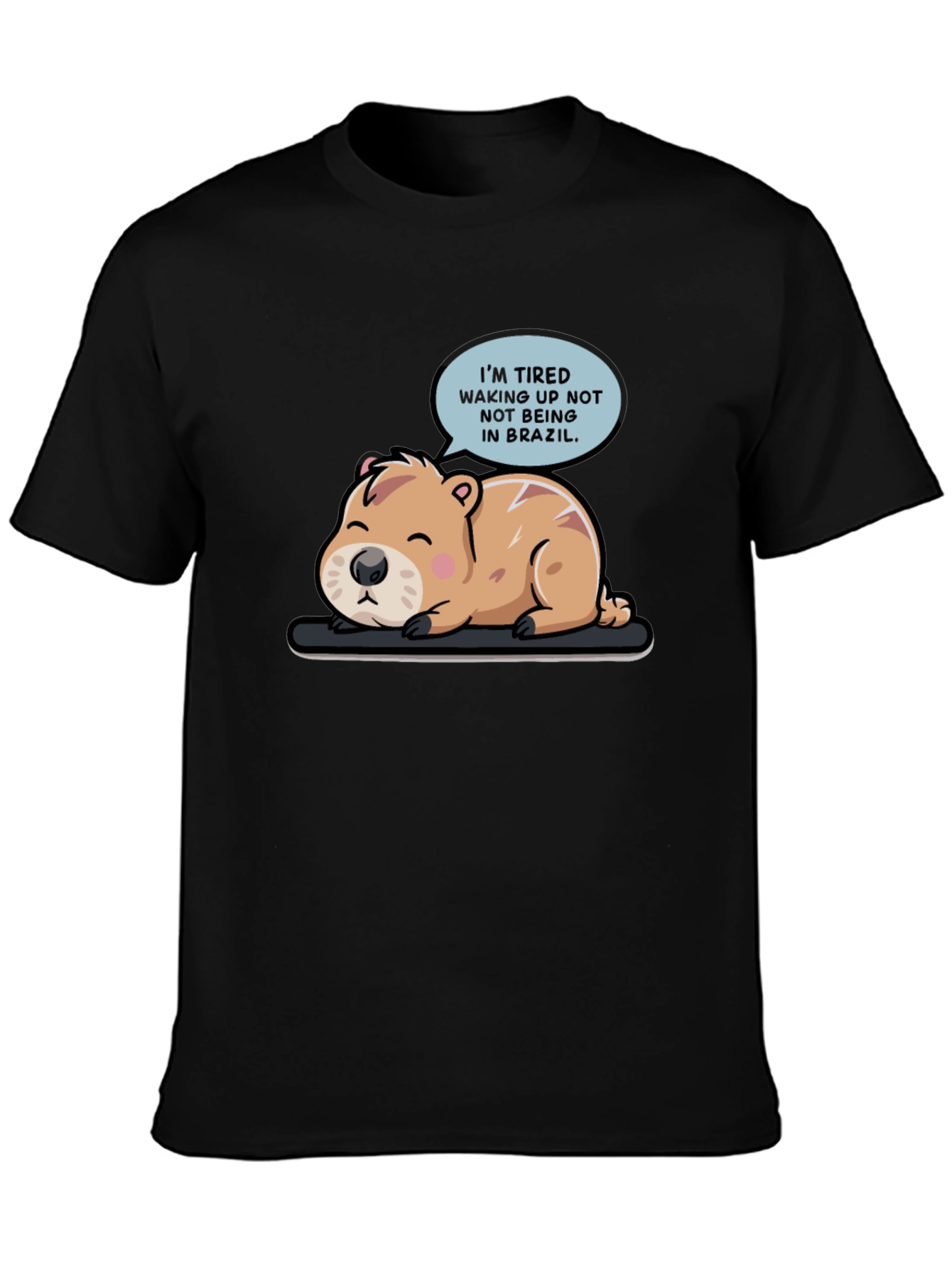 Tired Capybara Brazil T-Shirt