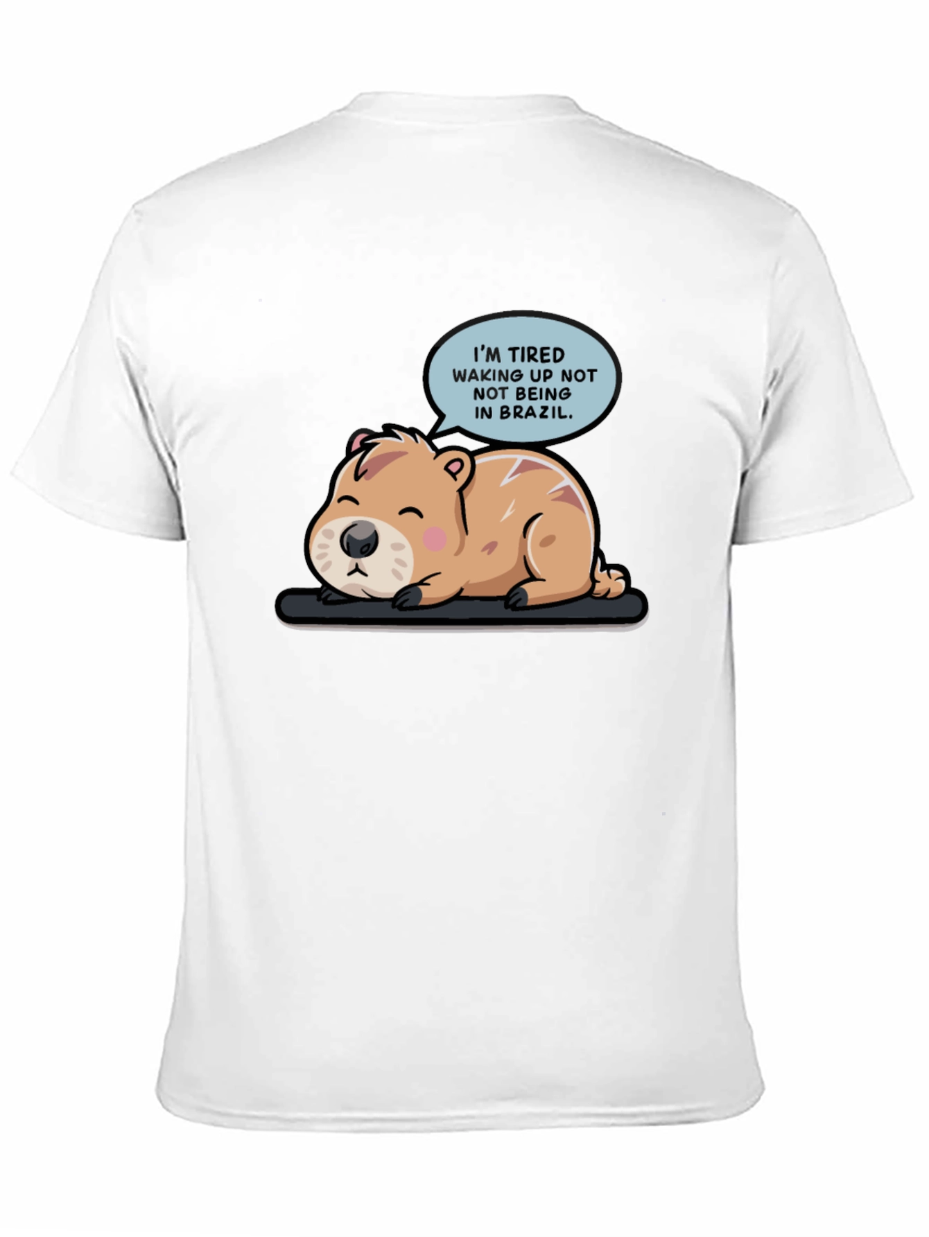 Tired Capybara Brazil T-Shirt