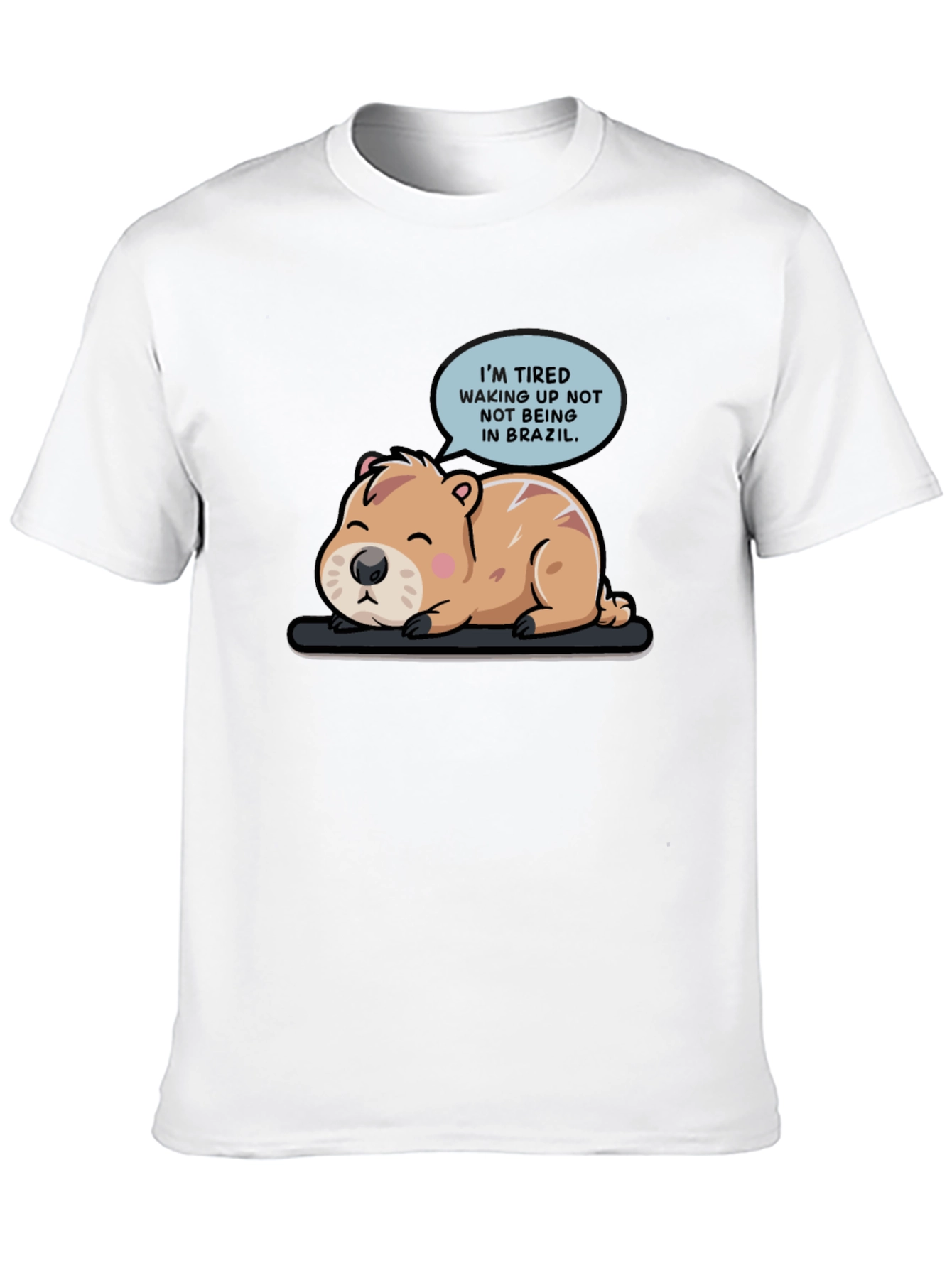 Tired Capybara Brazil T-Shirt