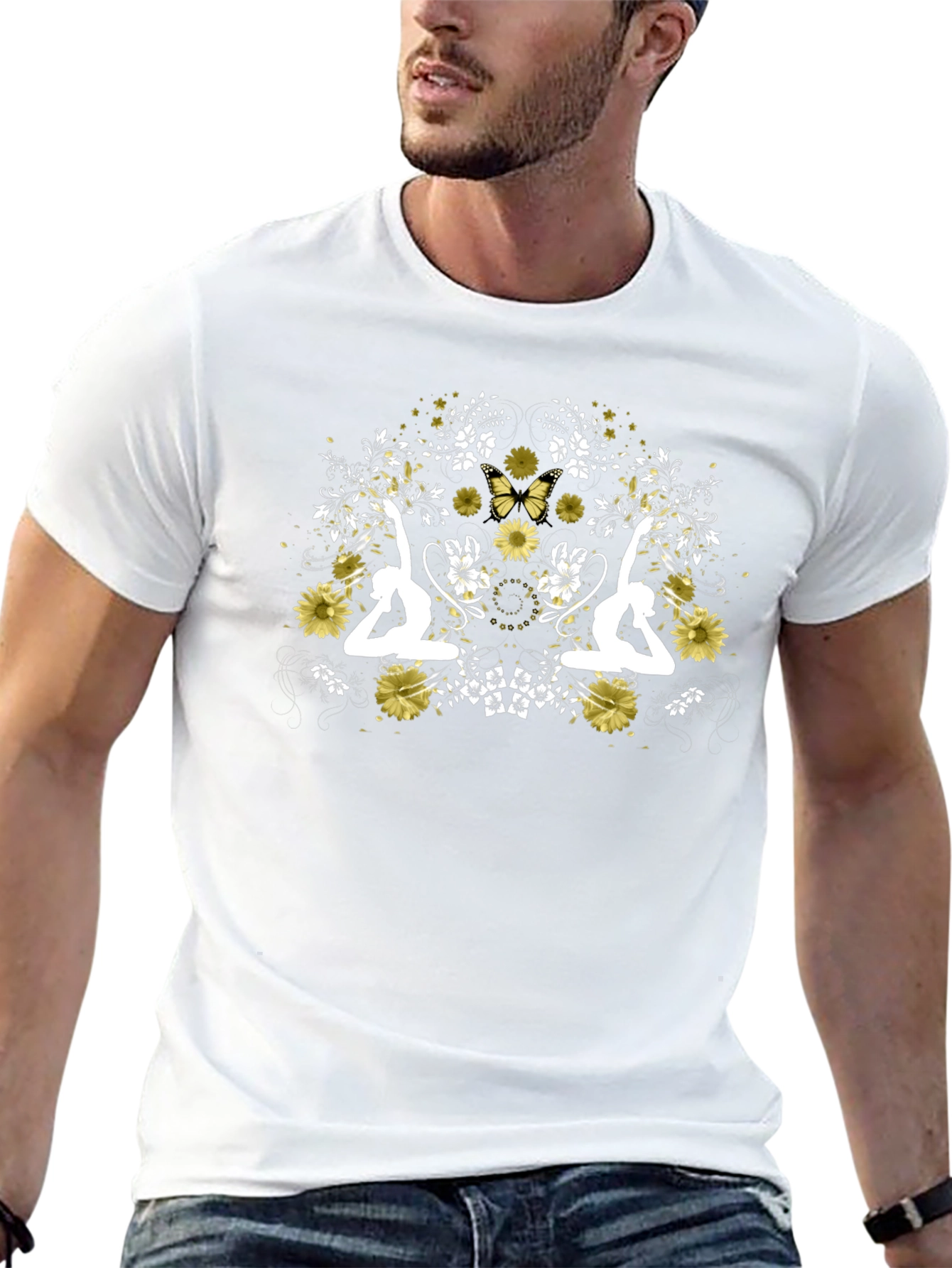 Yoga Floral T-Shirt - Black