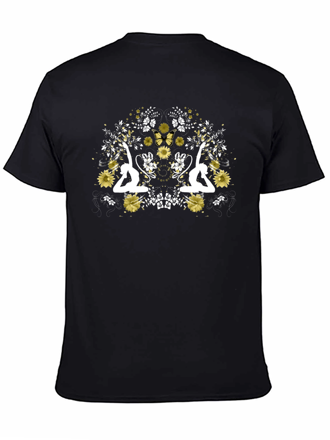 Yoga Floral T-Shirt - Black