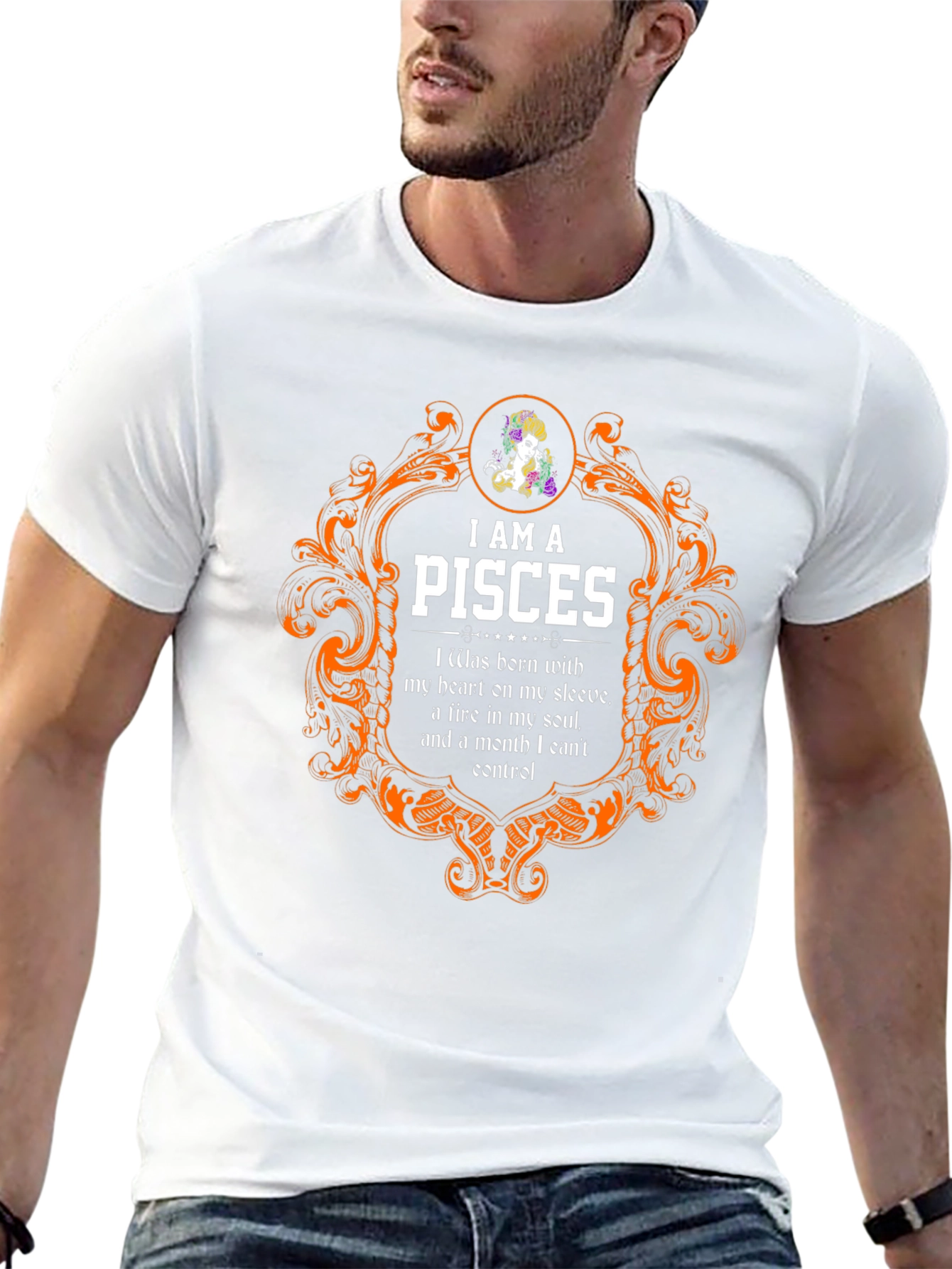 I AM A PISCES Zodiac Sign Black T-Shirt