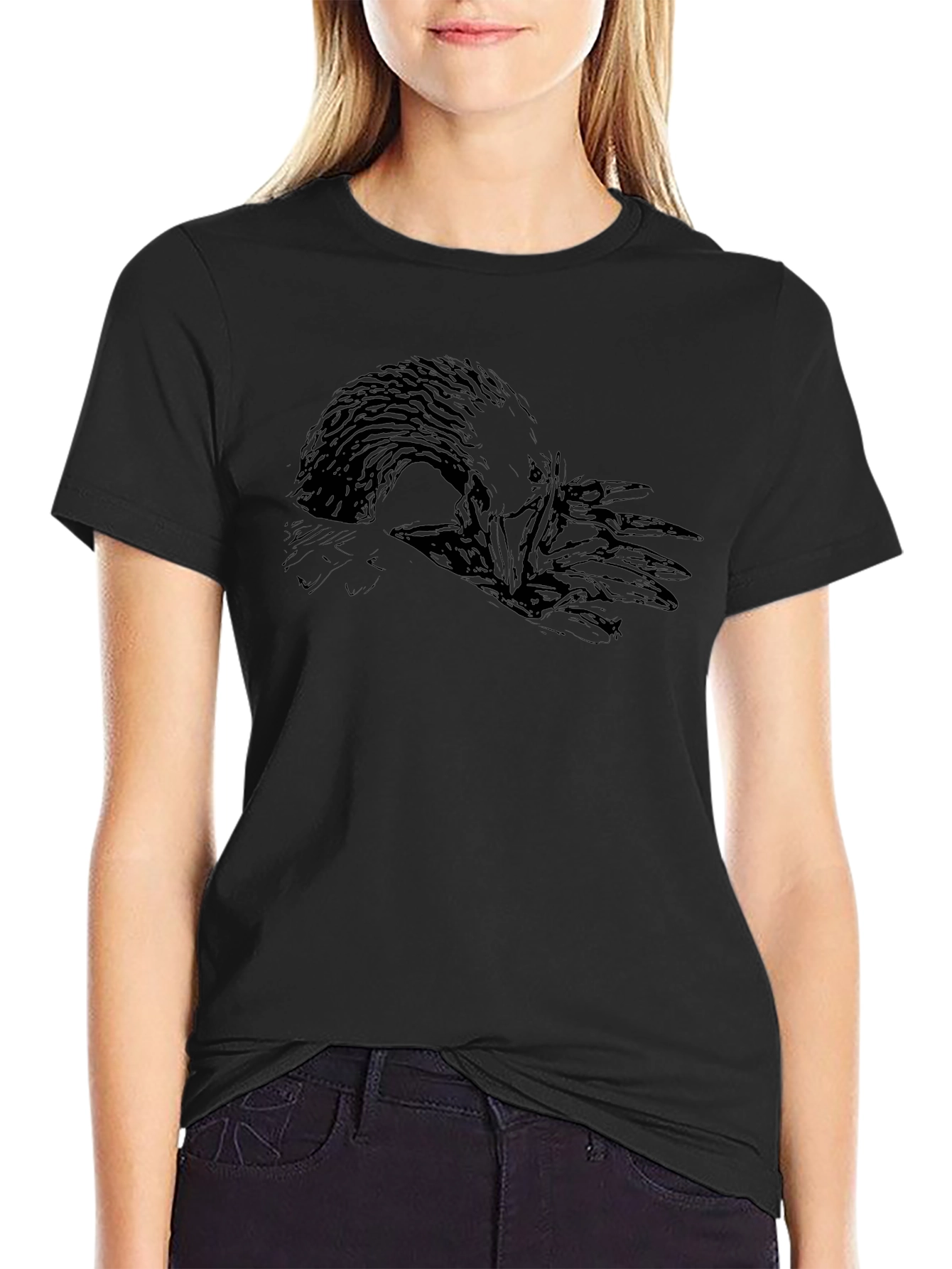 Raven Graphic Black T-Shirt