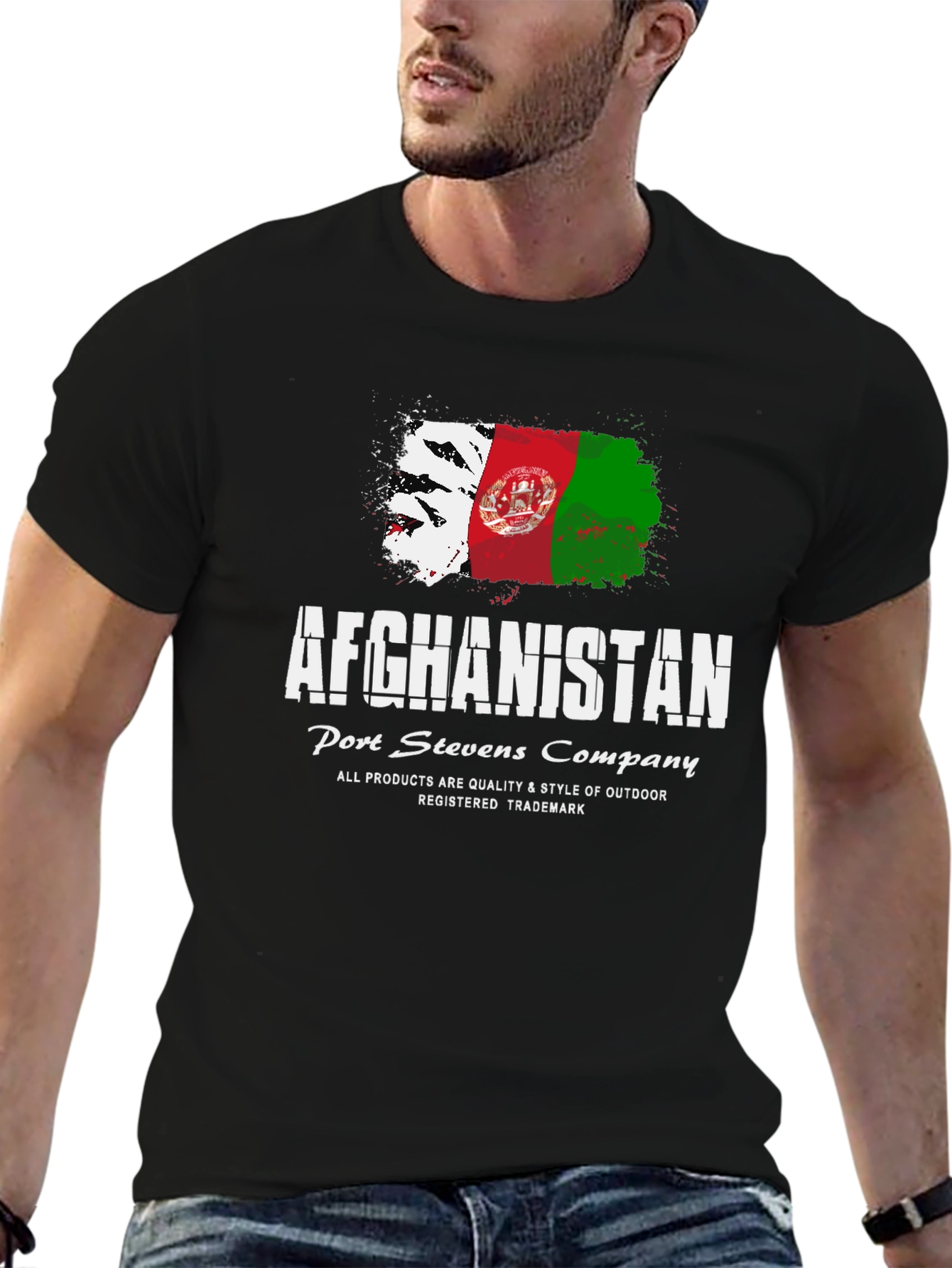 Afghanistan Flag Graphic T-Shirt - Port Stevens Company