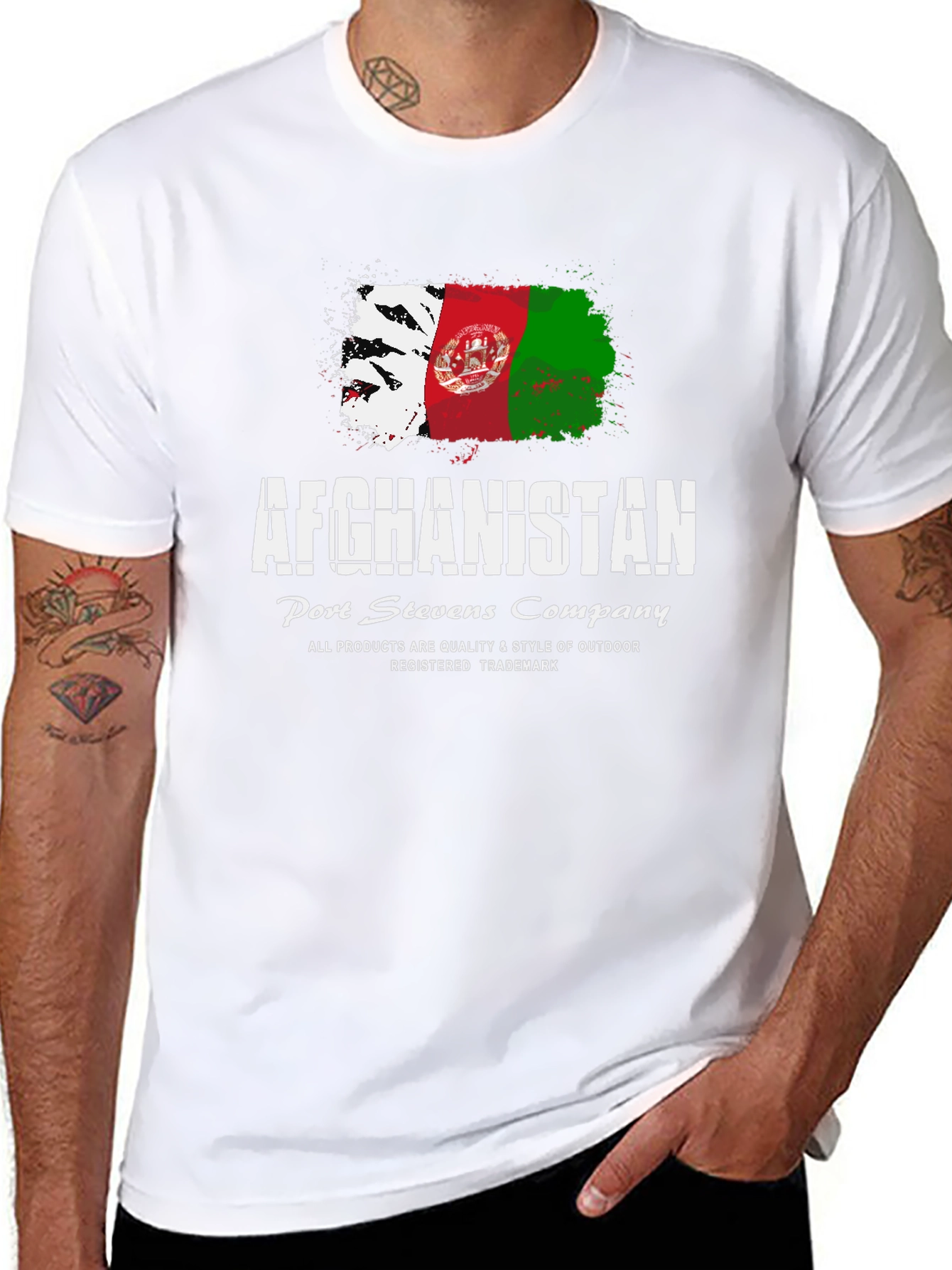 Afghanistan Flag Graphic T-Shirt - Port Stevens Company