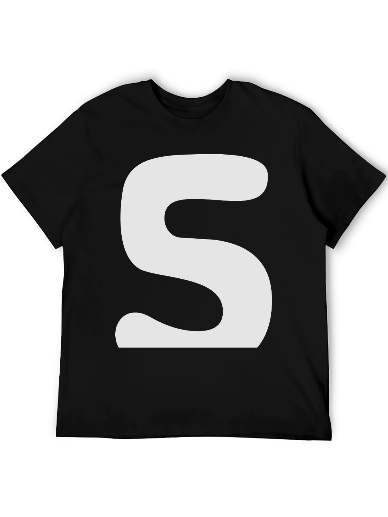 Bold S Graphic Black T-Shirt