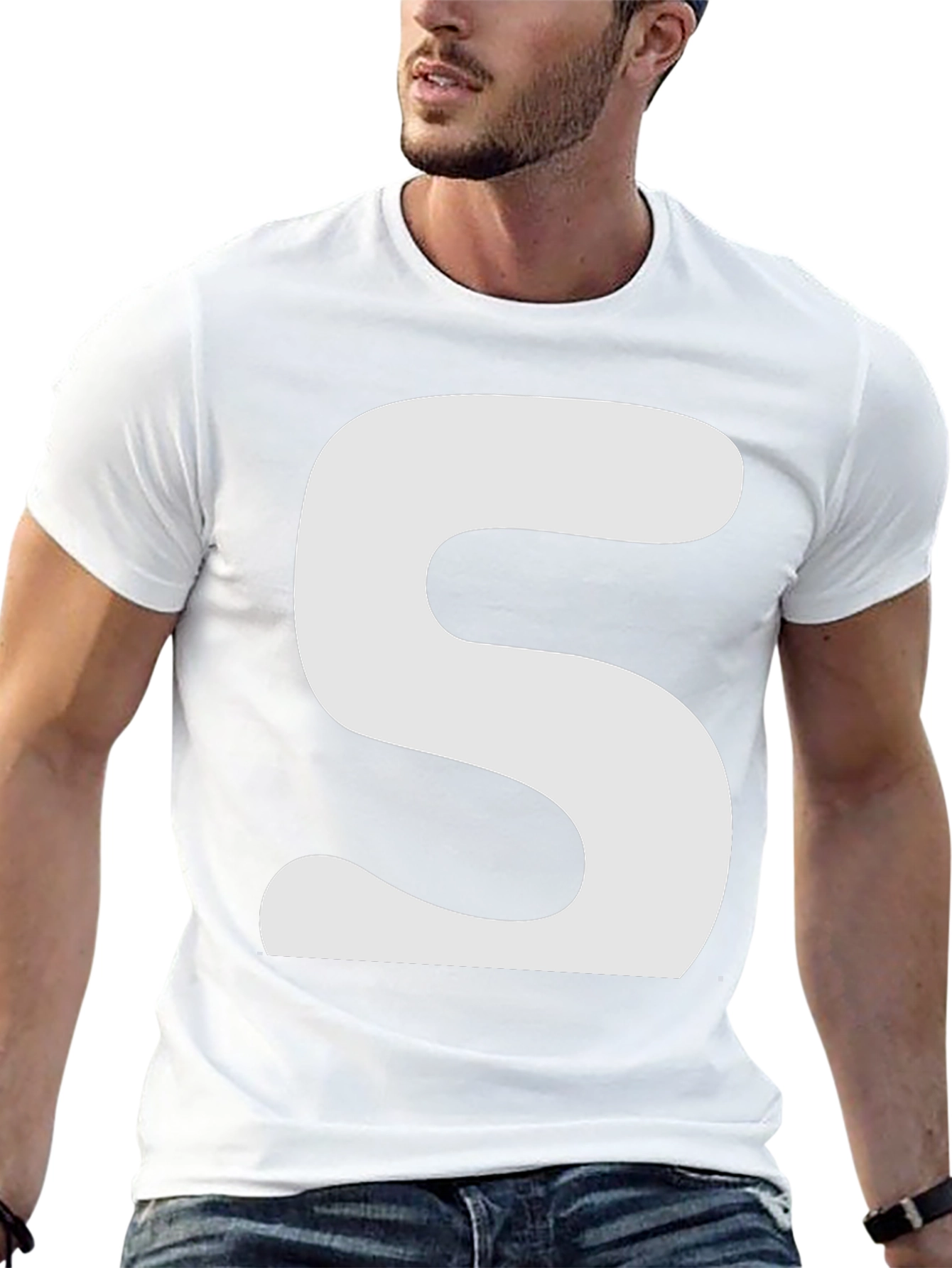 Bold S Graphic Black T-Shirt
