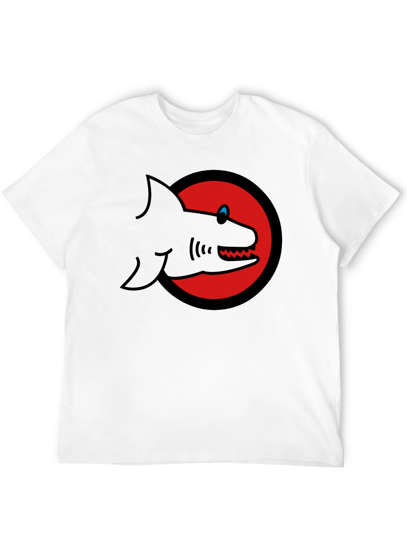 Shark Graphic Tee - Mens Black Cotton T-Shirt