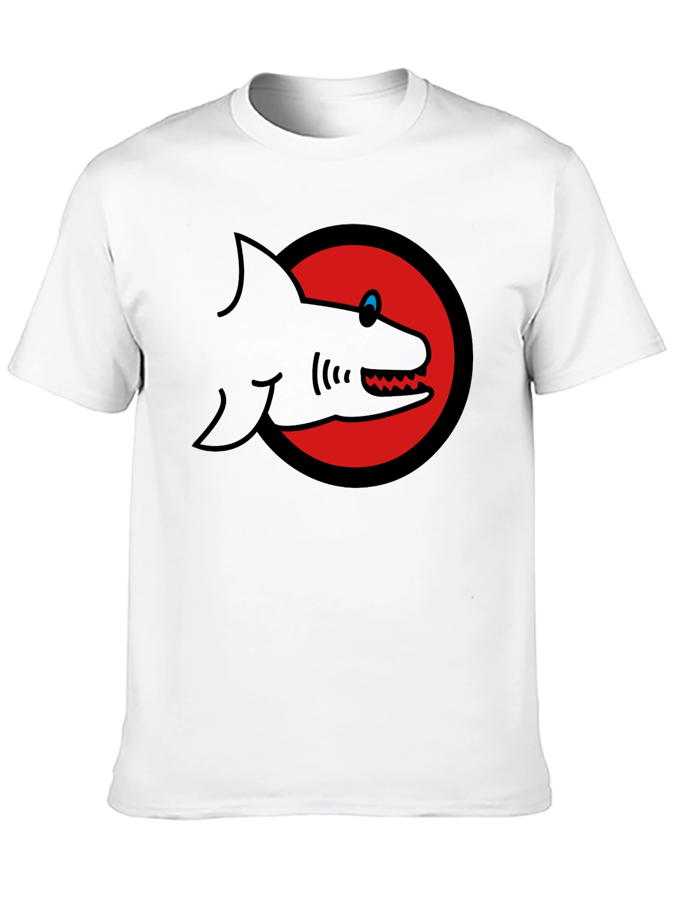 Shark Graphic Tee - Mens Black Cotton T-Shirt