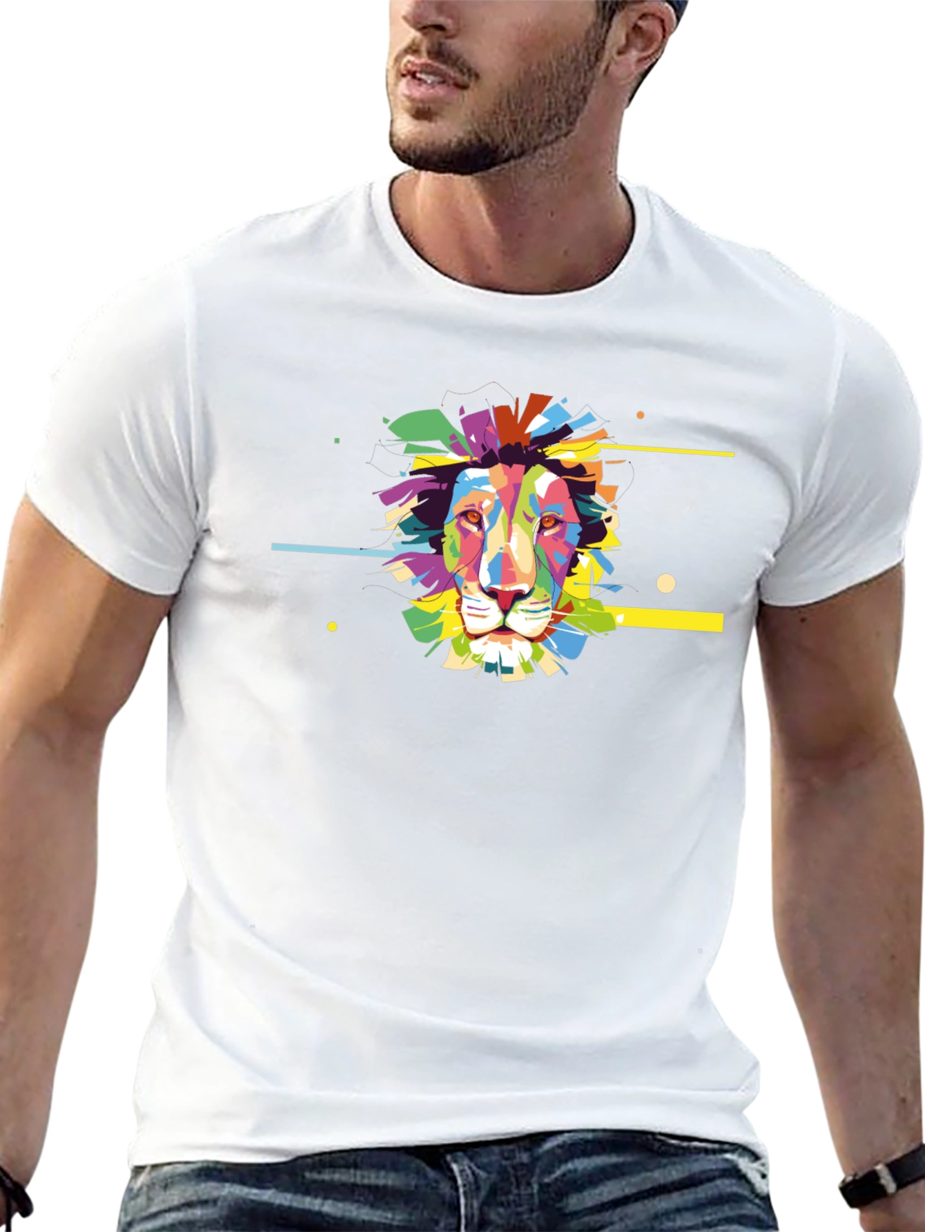 Lion Graphic Black Tee