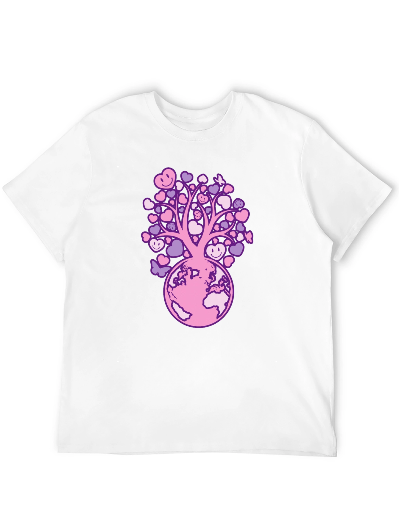 Heart Tree on Earth Graphic Tee - Black