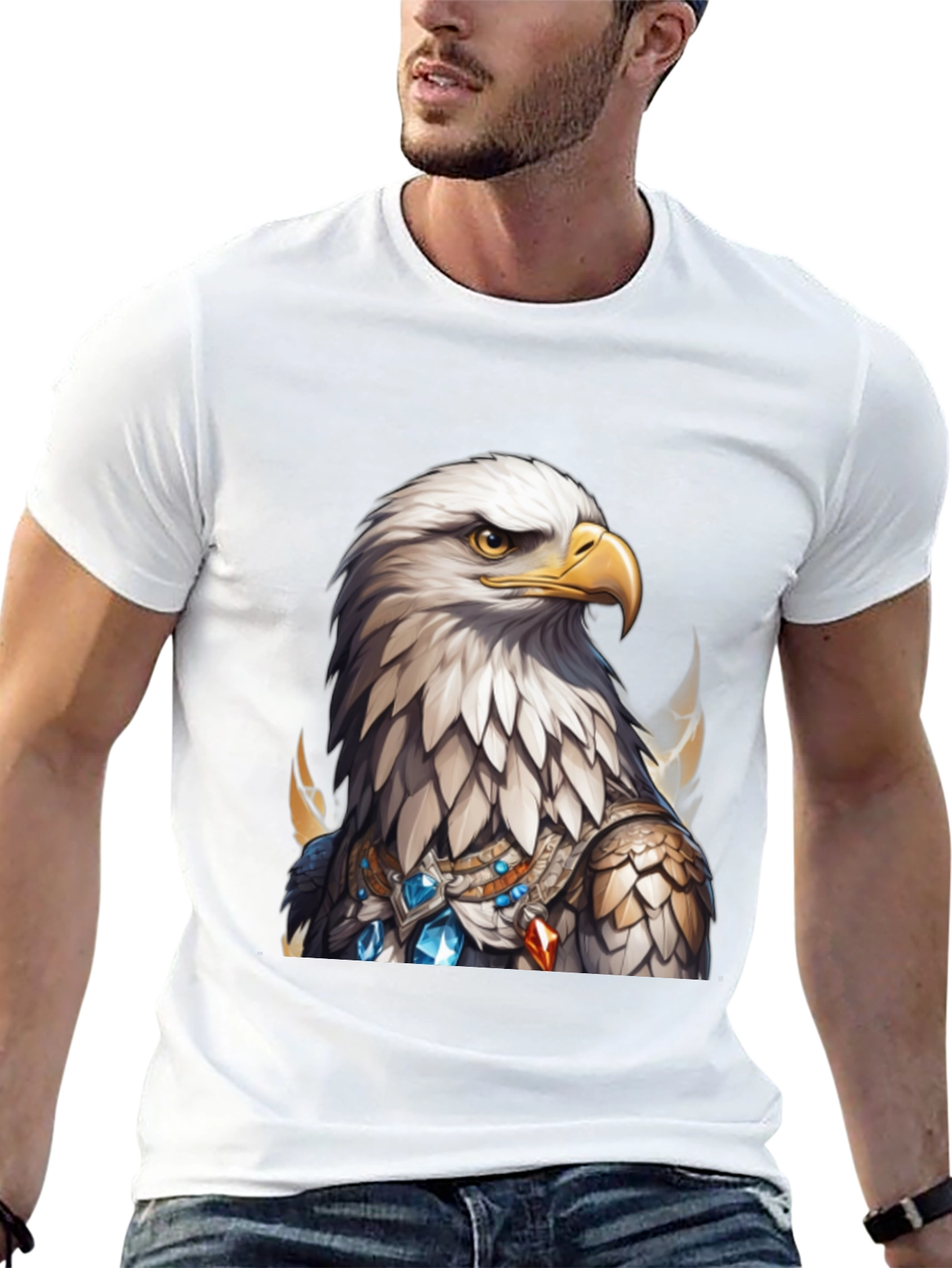 Eagle Warrior T-Shirt - Black Graphic Tee