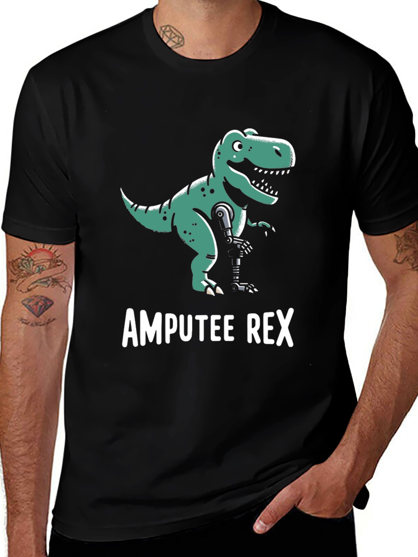 Amputee Rex T-Shirt - Funny Dinosaur Graphic Tee