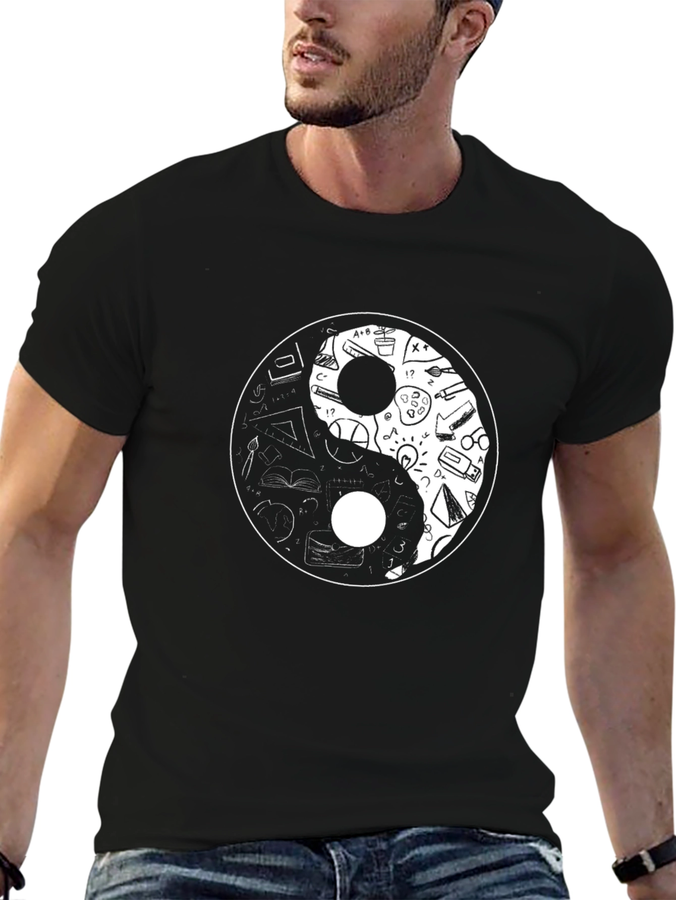 Yin Yang Education T-Shirt - Knowledge & Harmony