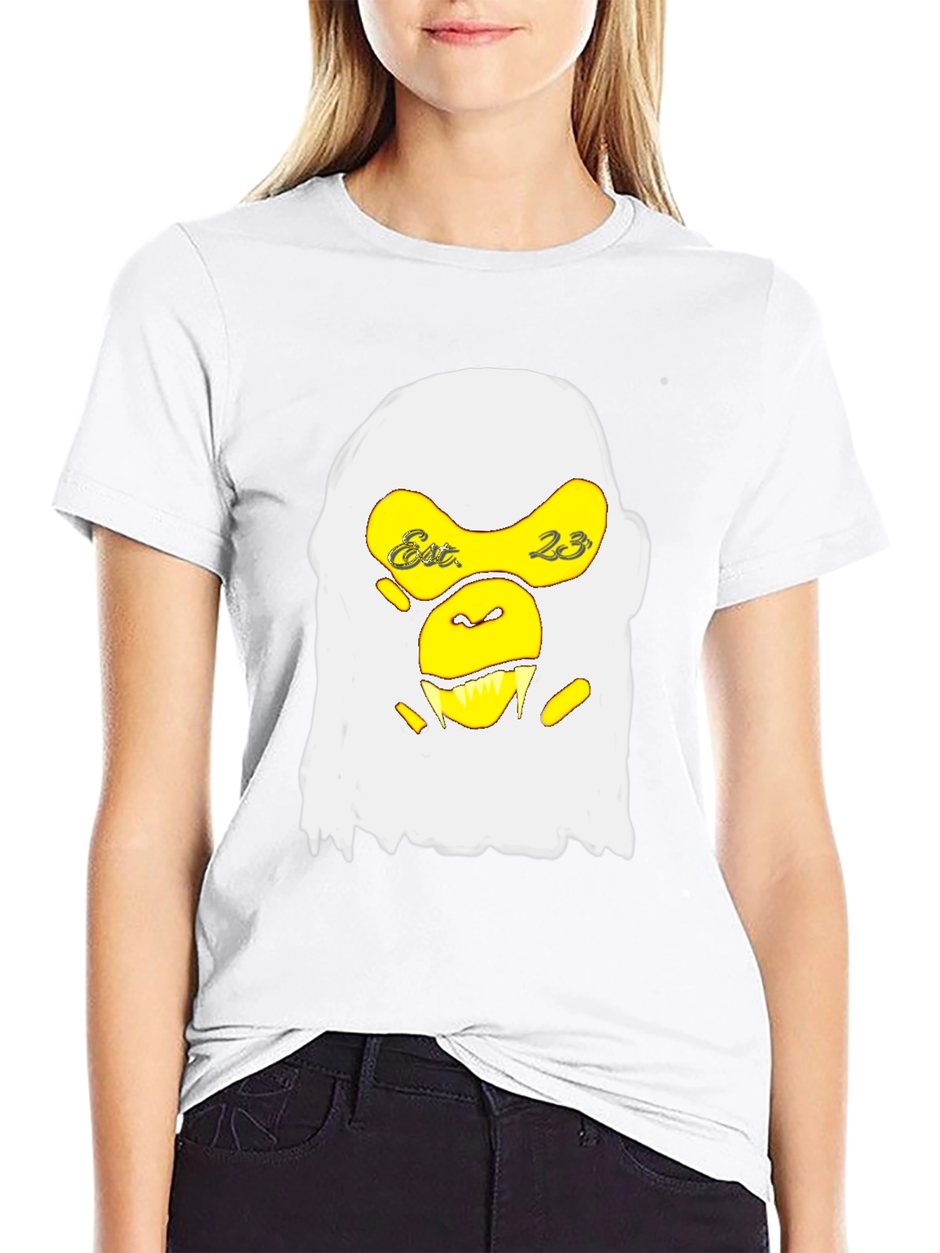 Graphic Tee - Monkey Design Black