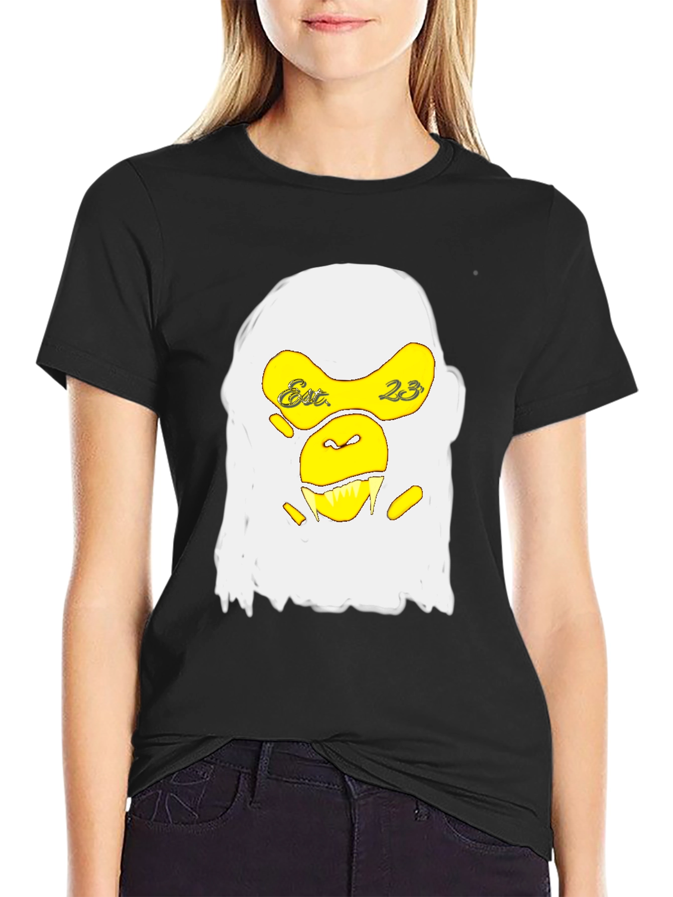 Graphic Tee - Monkey Design Black
