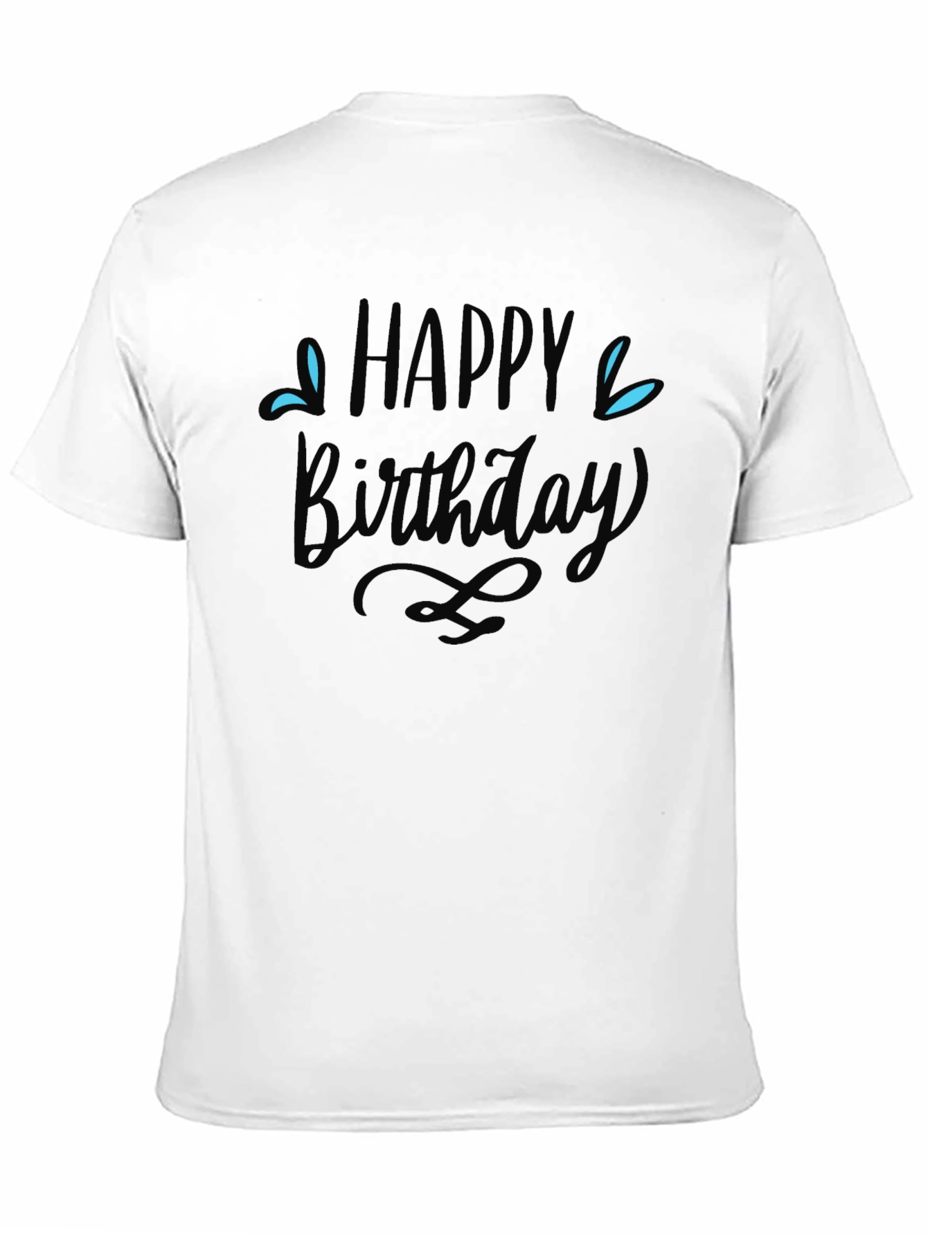 Happy Birthday Graphic Tee - Mens Black T-Shirt