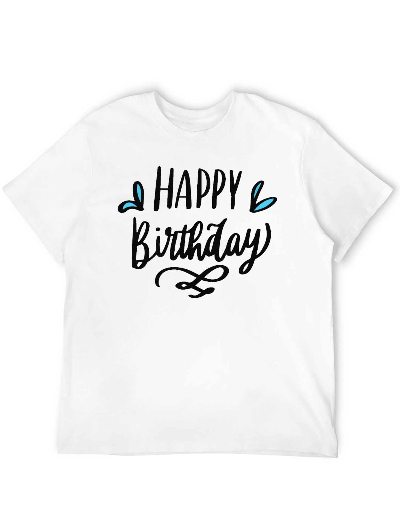 Happy Birthday Graphic Tee - Mens Black T-Shirt