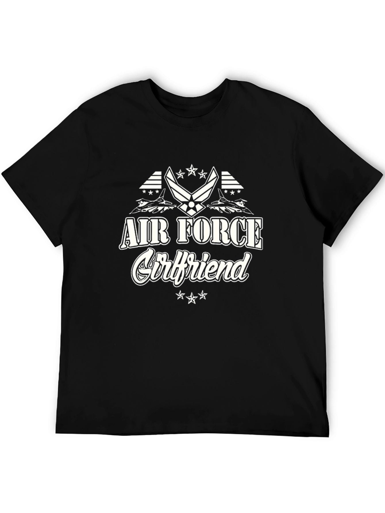 Air Force Girlfriend Graphic Tee - Black