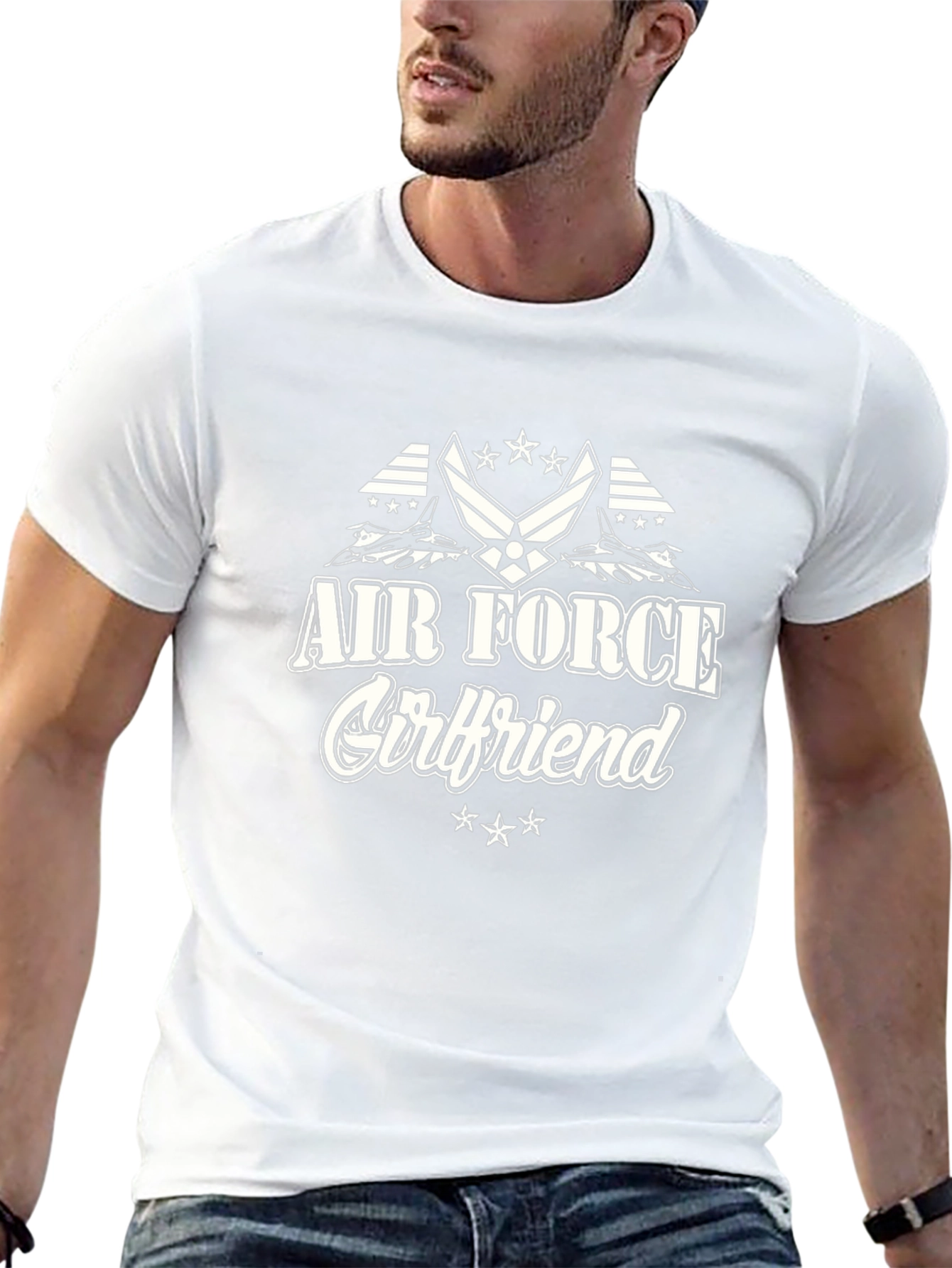 Air Force Girlfriend Graphic Tee - Black