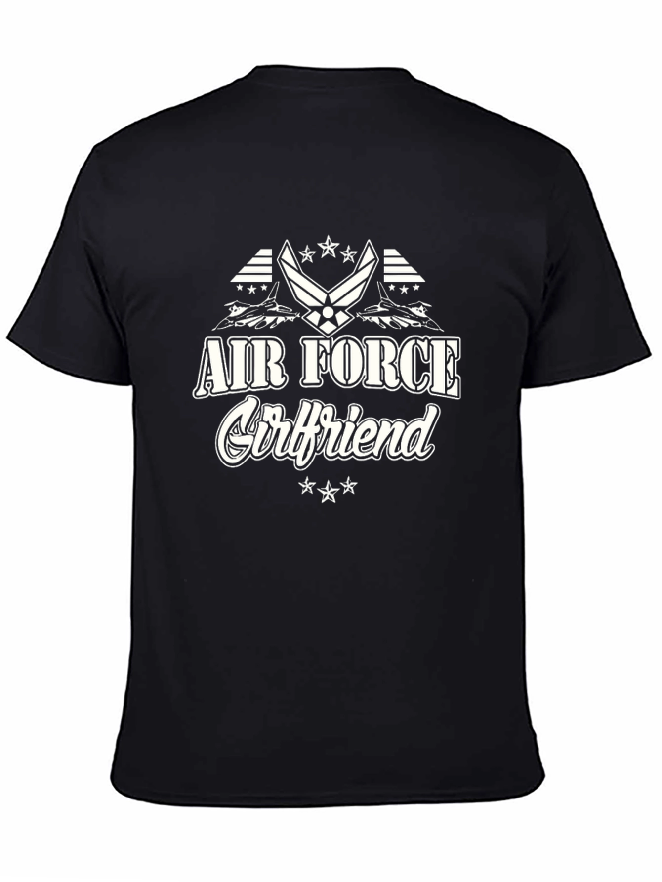 Air Force Girlfriend Graphic Tee - Black