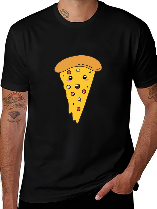 Pizza Slice Graphic Tee - Unisex Black T-Shirt