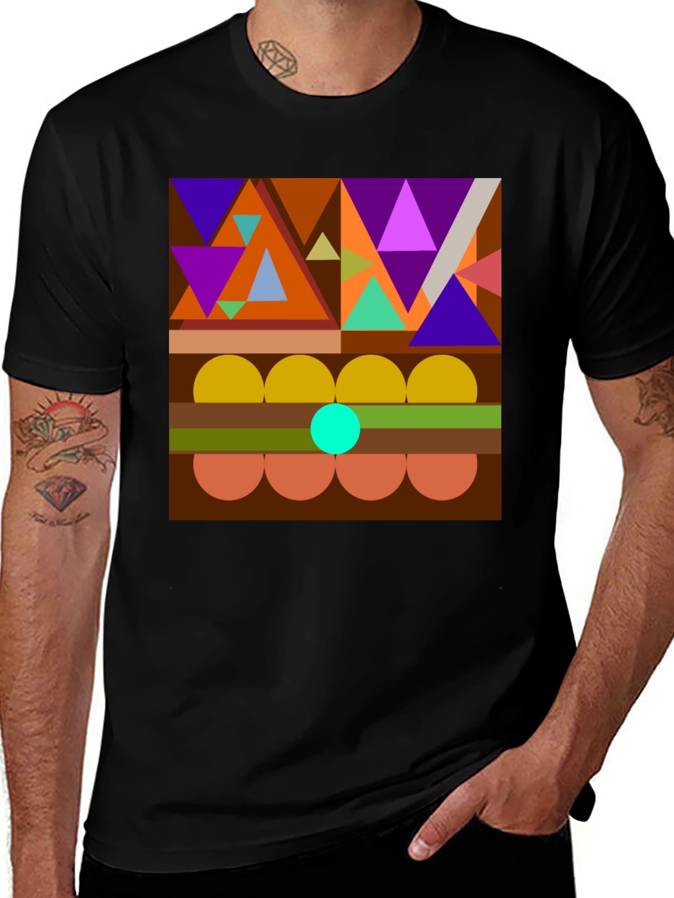 Geometric Graphic Tee - Bold & Unique Design