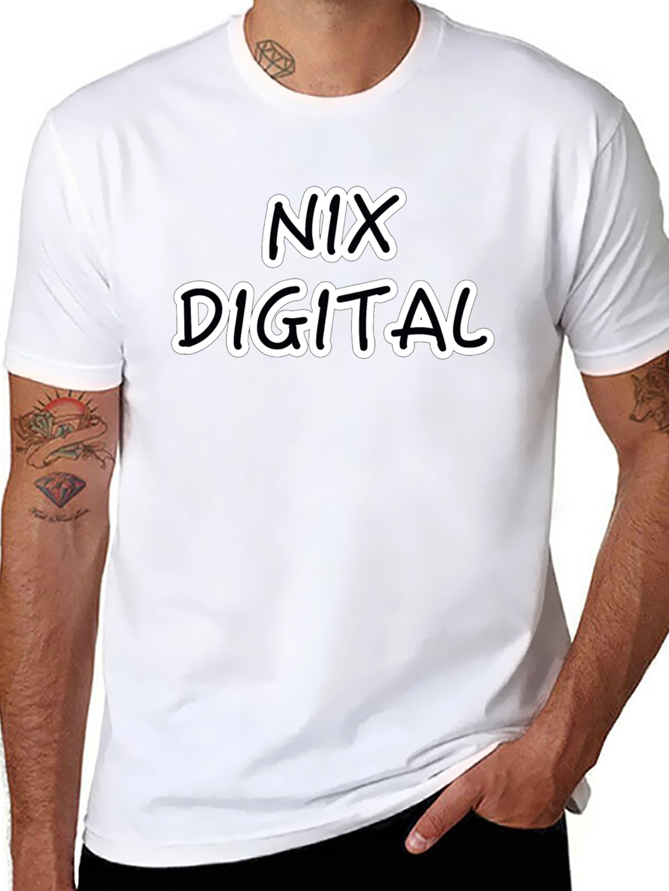 NIX DIGITAL Graphic Tee - Stylish Black T-Shirt