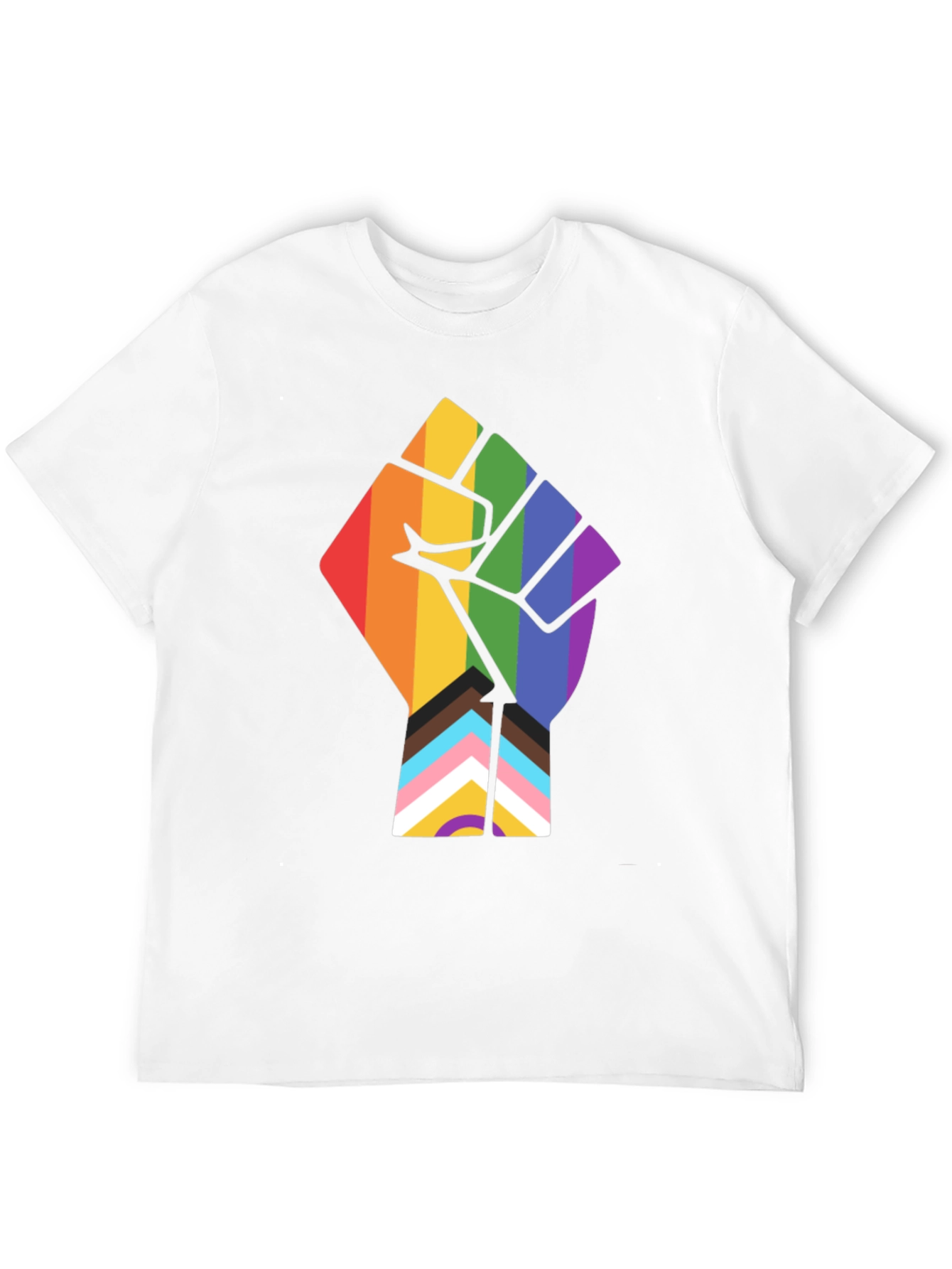 Pride Fist Graphic Tee - Black Cotton T-Shirt